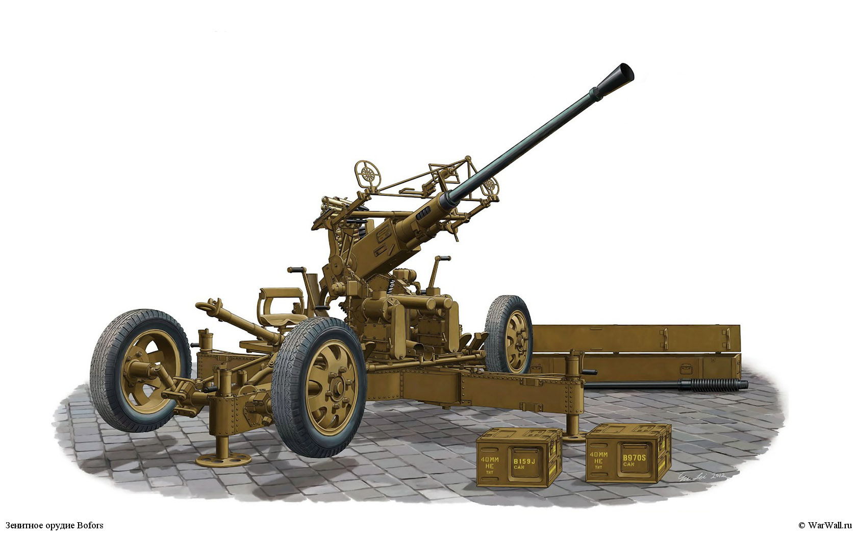рисунок 35111 Зенитное орудие Bofors QF 40mm Mk.I