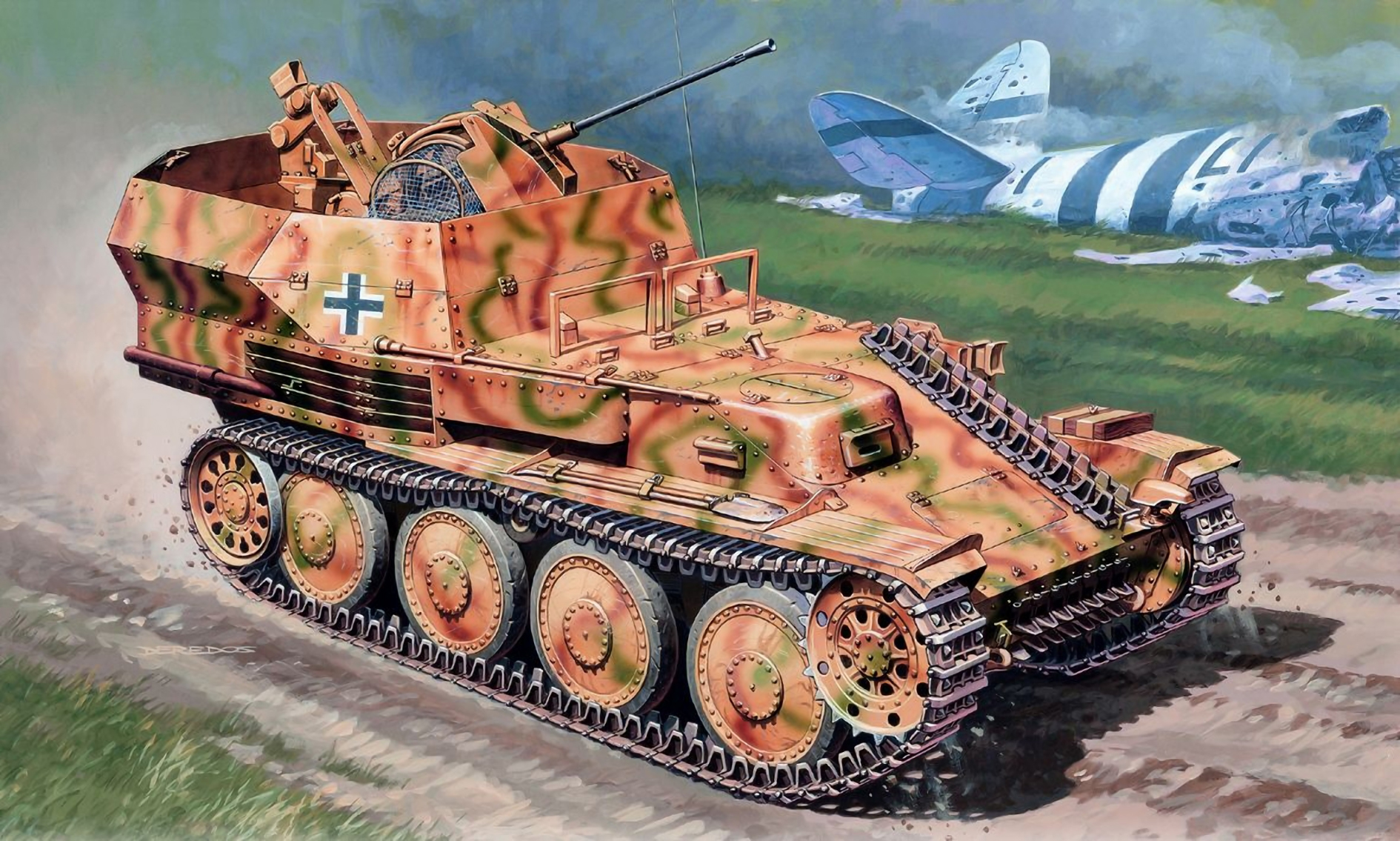 рисунок Sdkfz.140 Flakpanzer 38 Gepard