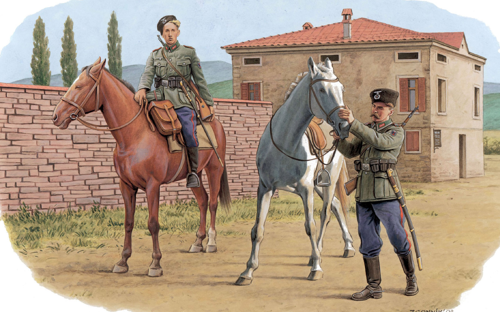 Дмитрий Згонник Донские казаки на Балканах 1944 год