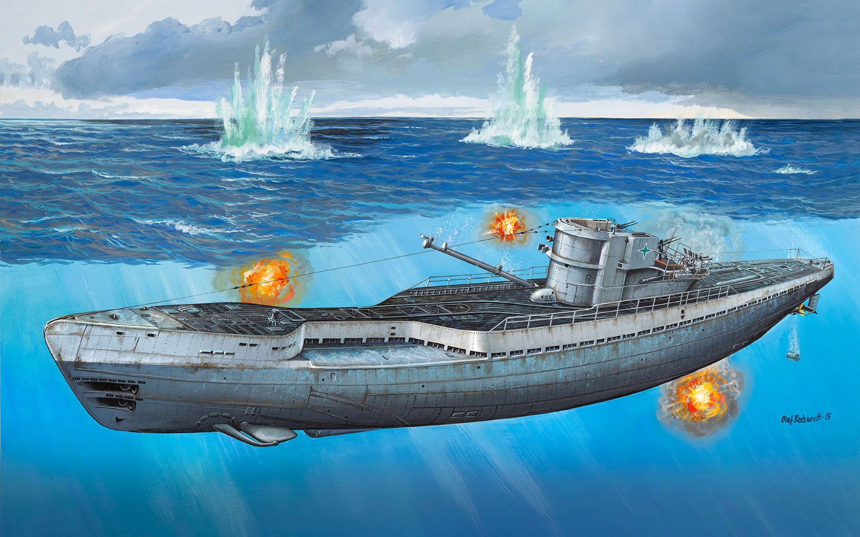 рисунок German Submarine Type IX C/40