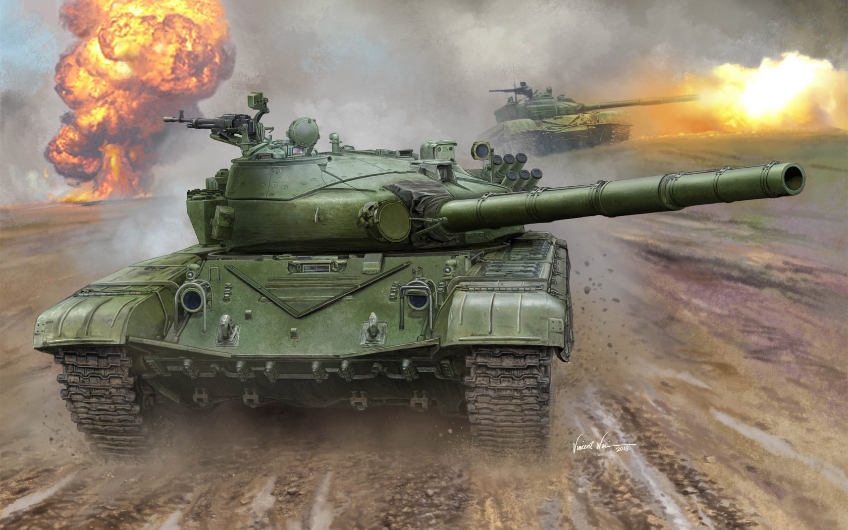 рисунок Soviet Army T-72B Main Tank