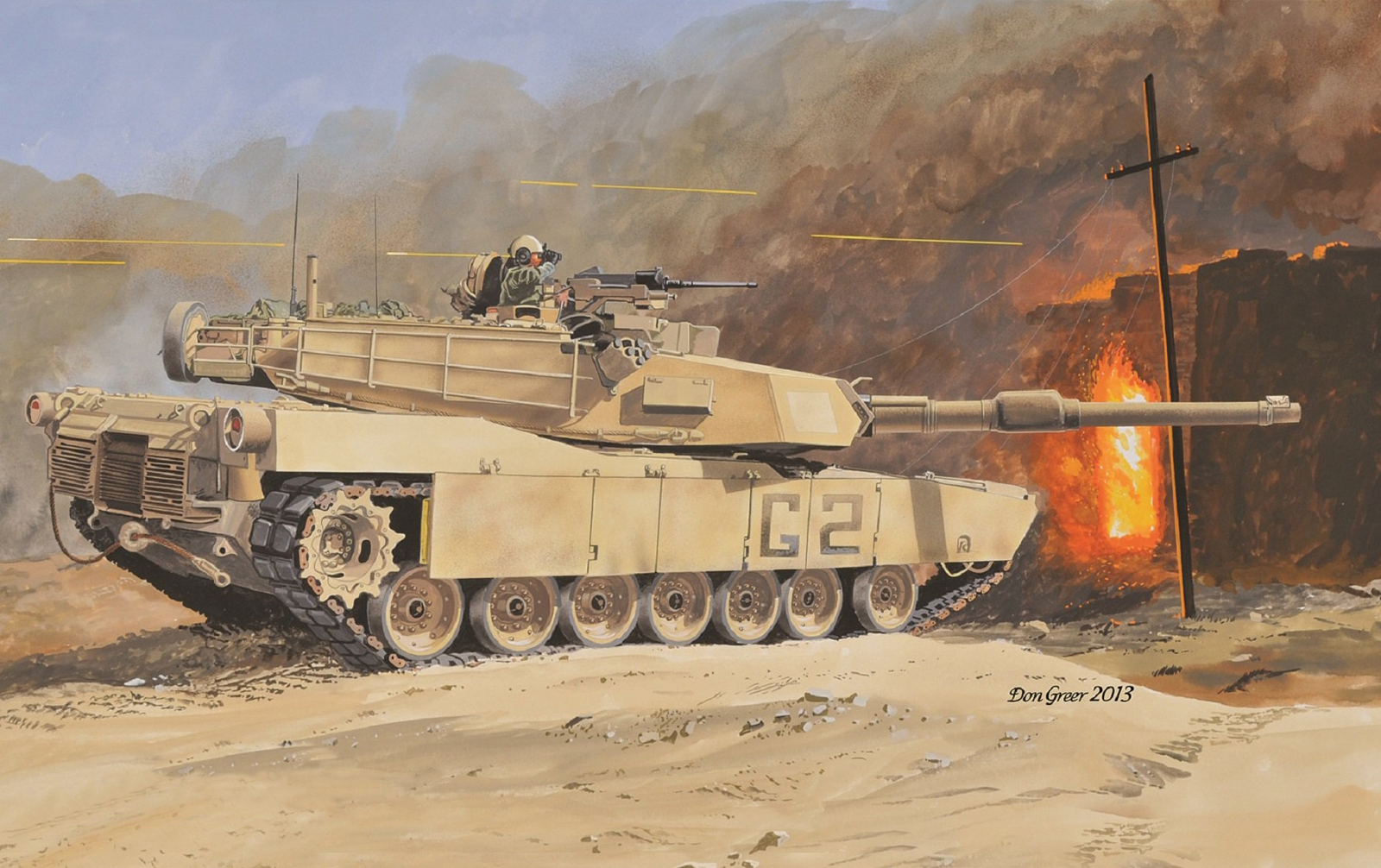 Рисунок Американский танк Абрамс на рабочий стол | Бронетехника War