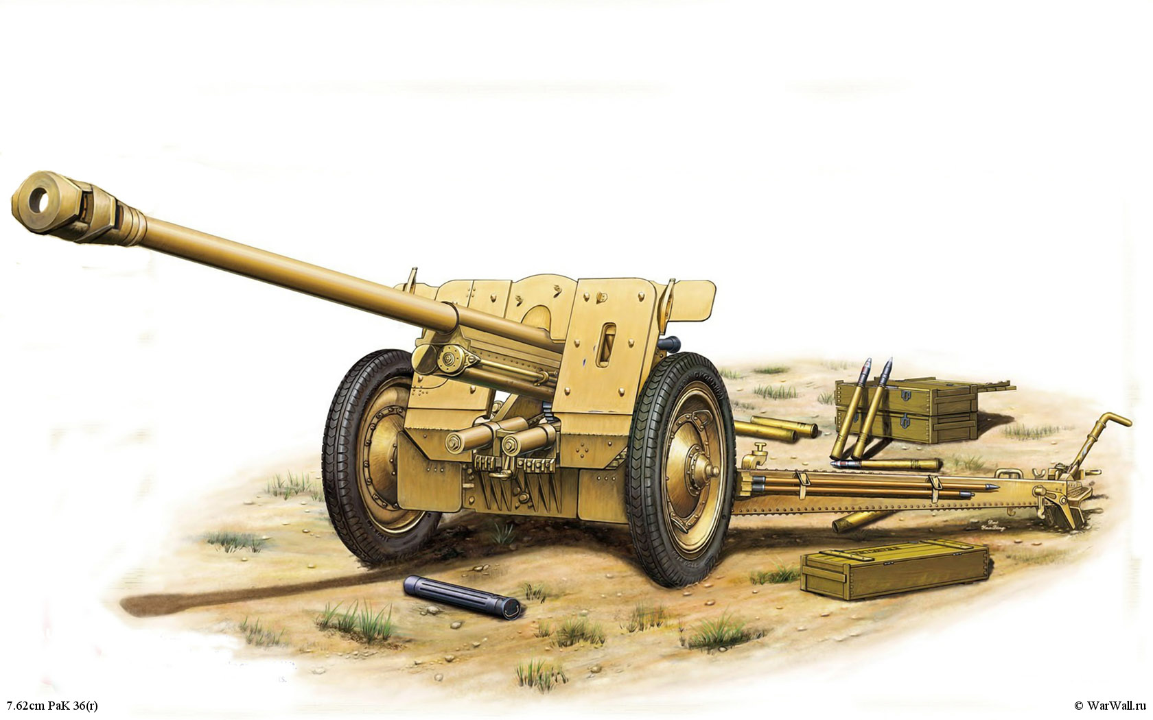 рисунок 35056 German 76.2mm Pak36(r) Anti-tank Gun