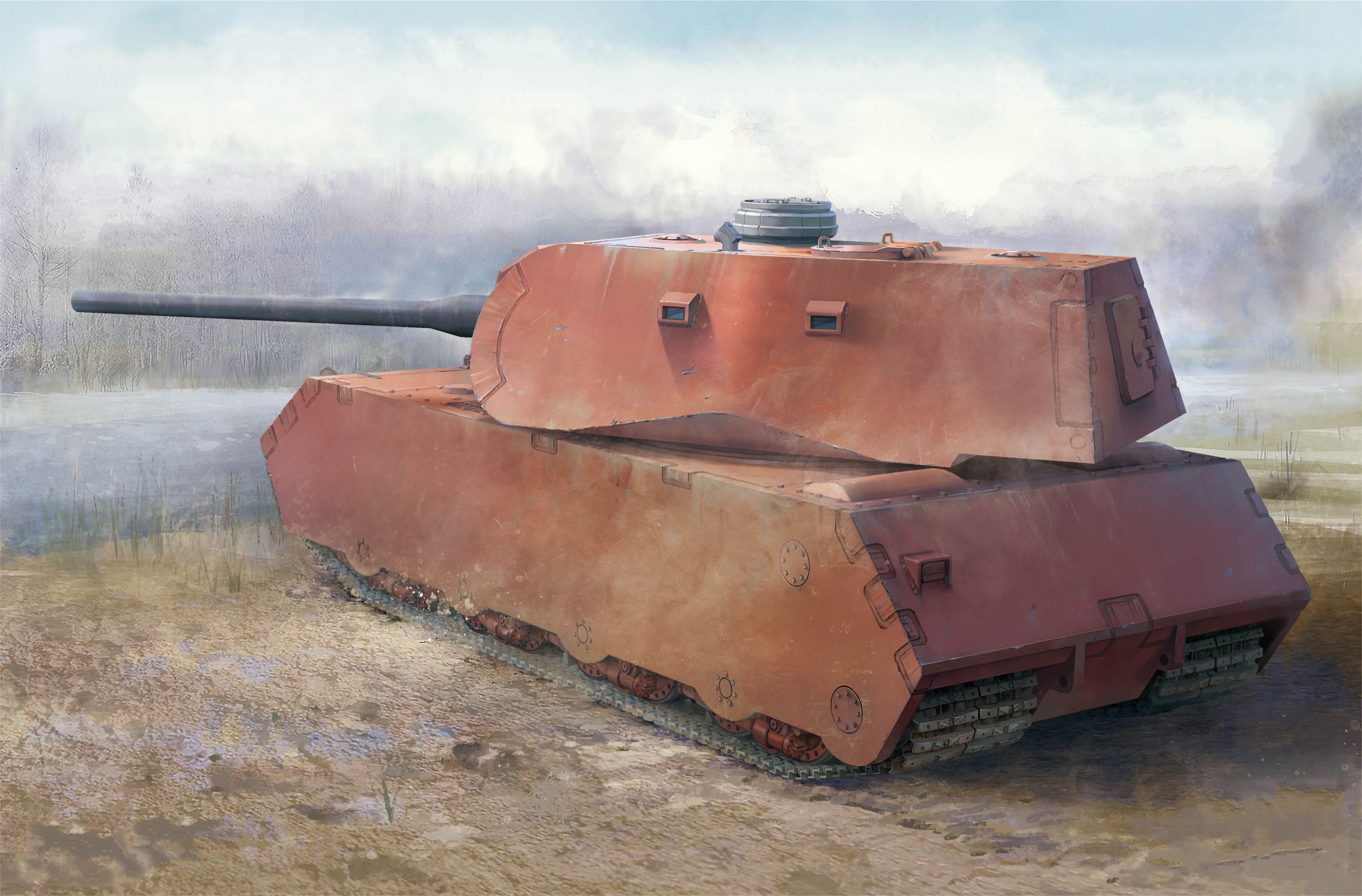 рисунок Typ 205 Mauschen Super Heavy Tank