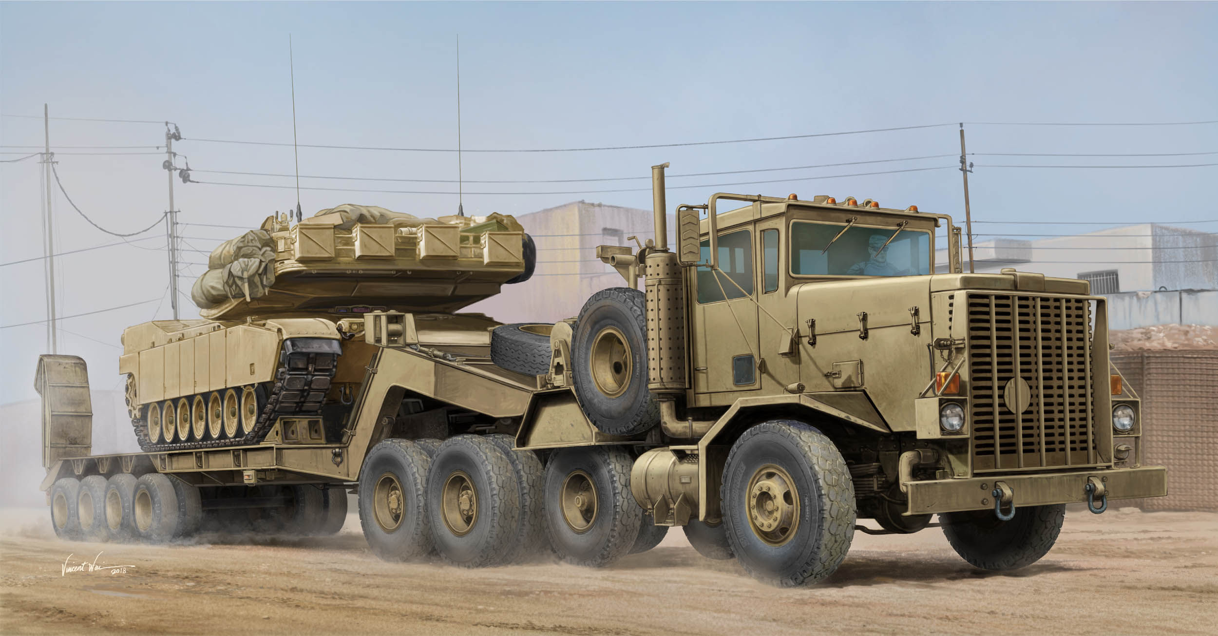 рисунок M911 C-HET w/M747 Heavy Equipment Semi-Trailer