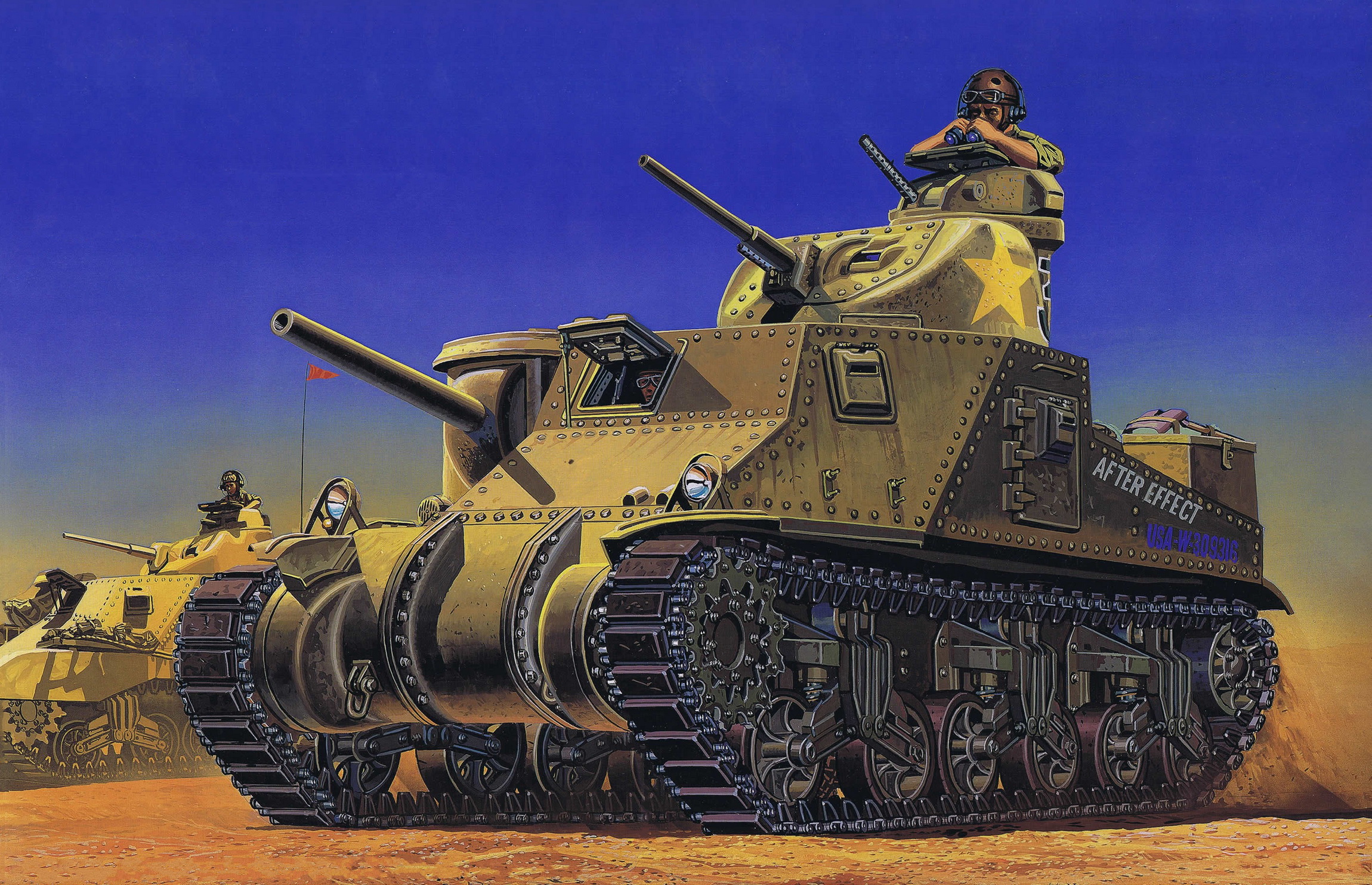 рисунок US Medium Tank M3 Lee