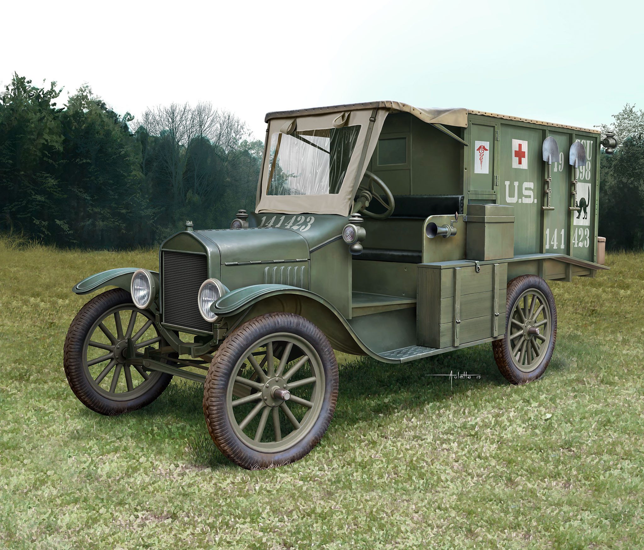 рисунок Model T 1917 Ambulance