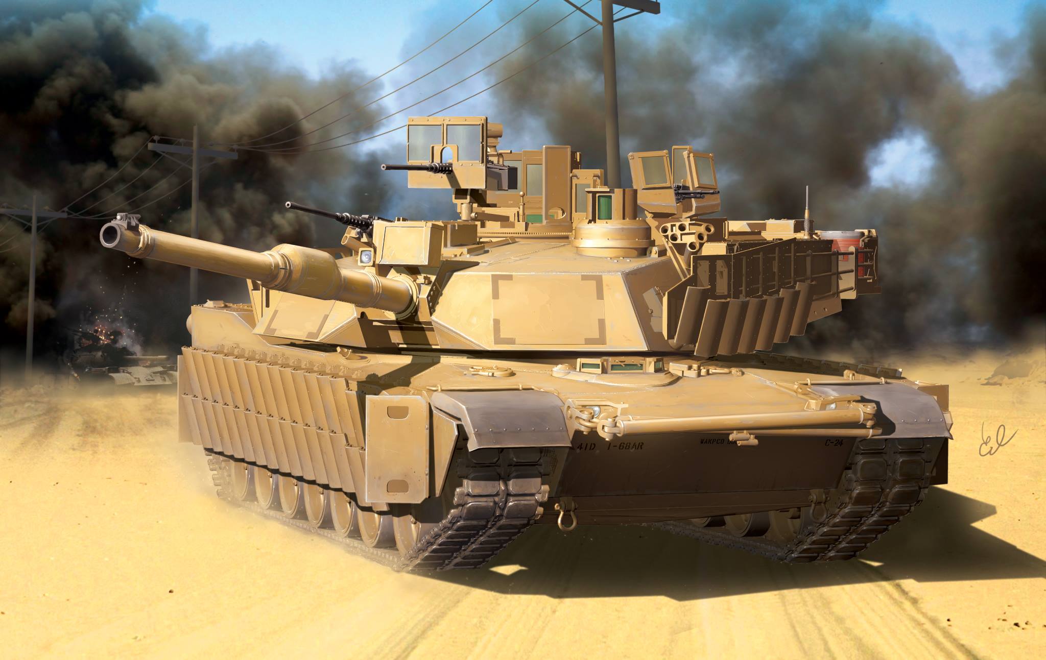рисунок US Main Battle Tank M1A2 Abrams SEP Tusk II