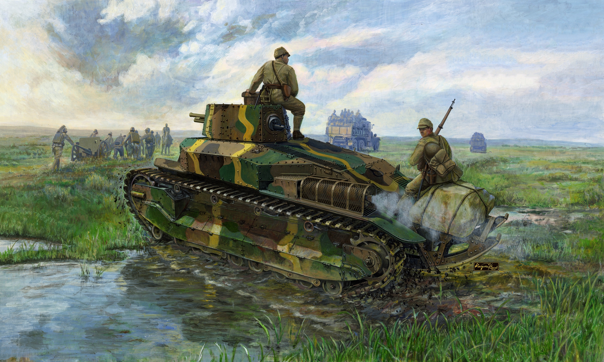 рисунок Type 89 Medium Tank Otsu, Mongolia 1939