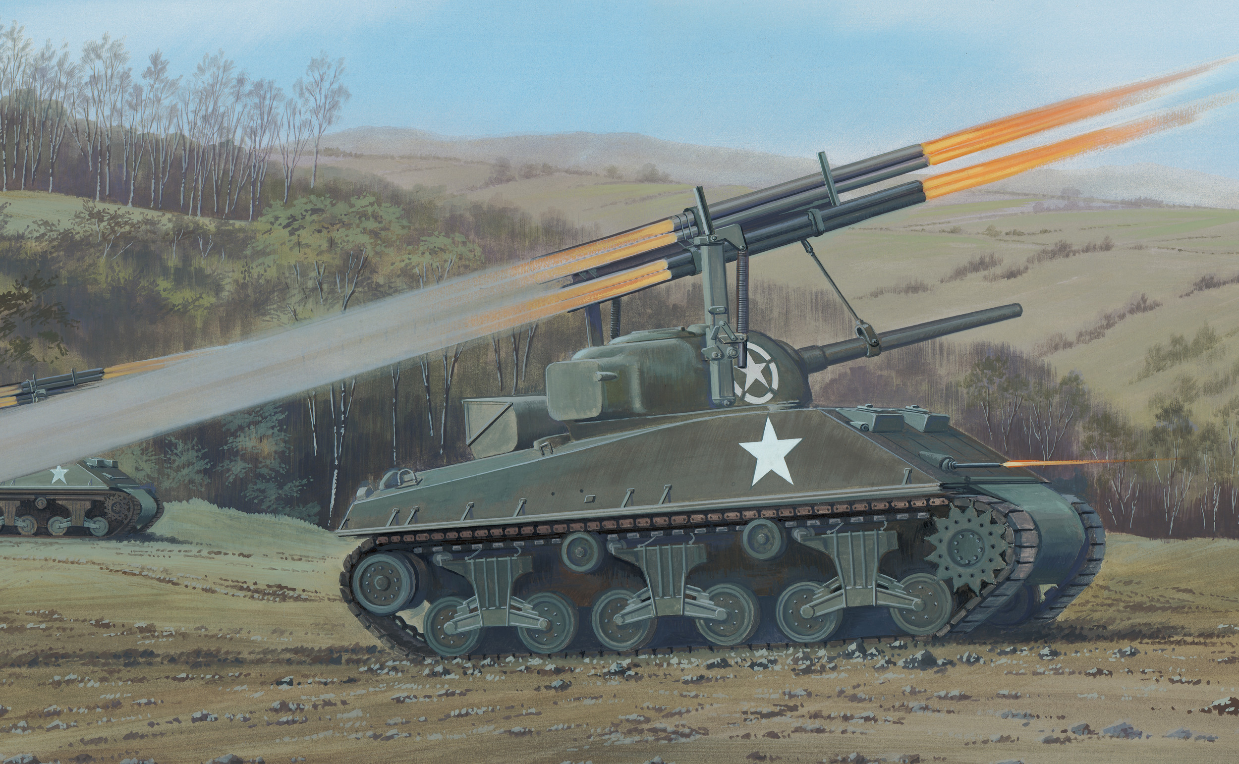 рисунок Sherman Calliope Tank