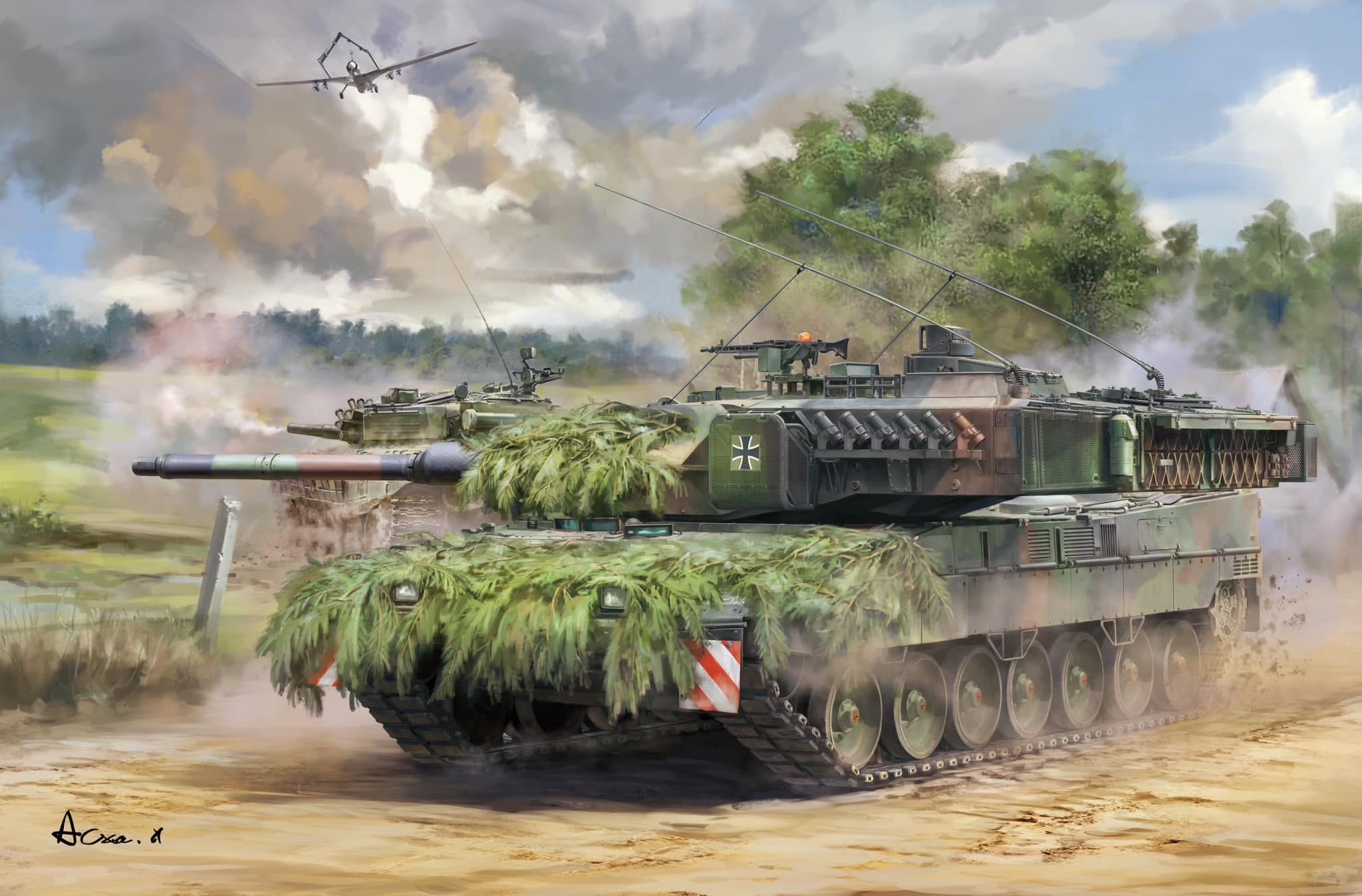рисунок German Leopard 2A7V Main Battle Tank
