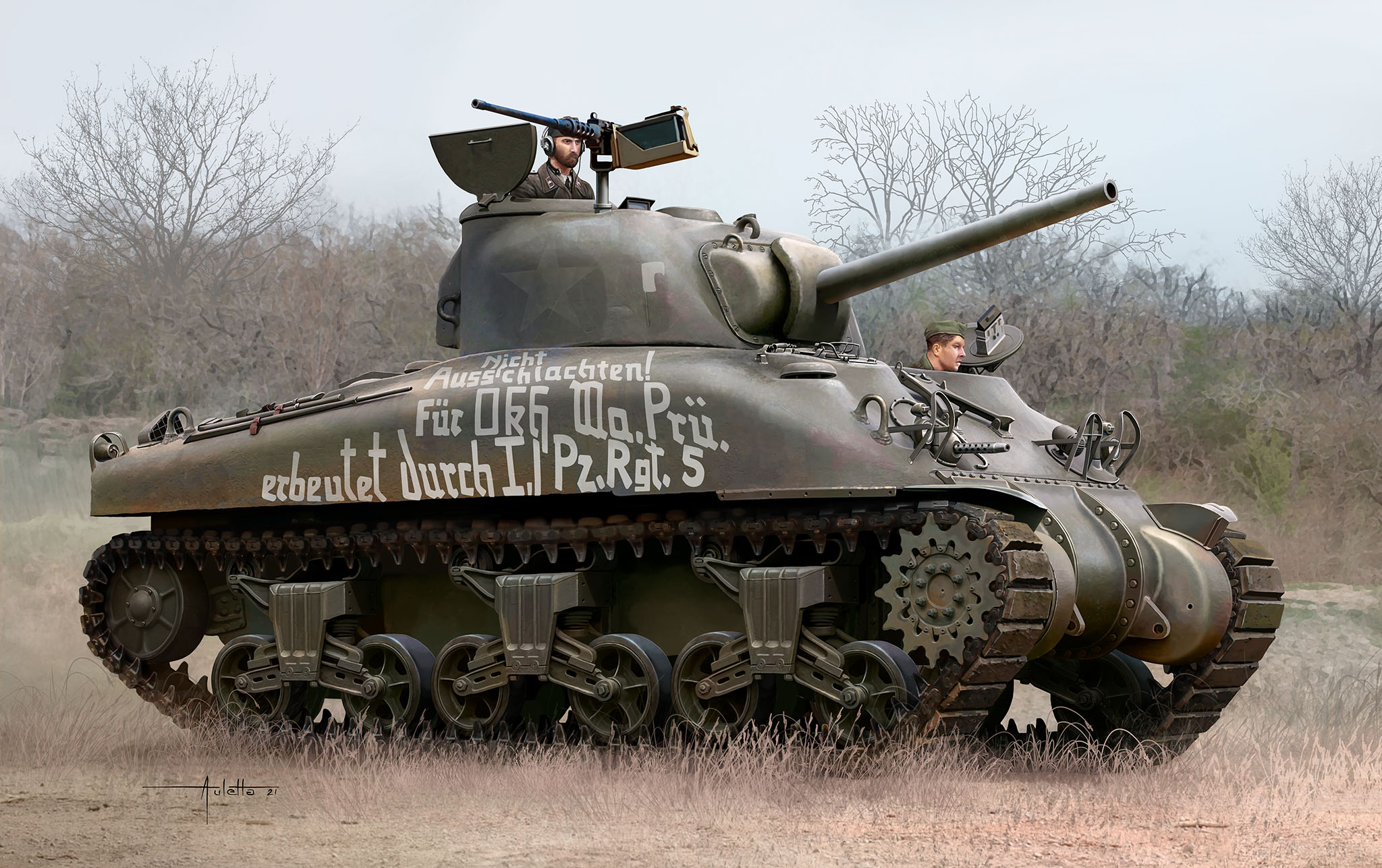 рисунок Sherman M4A1