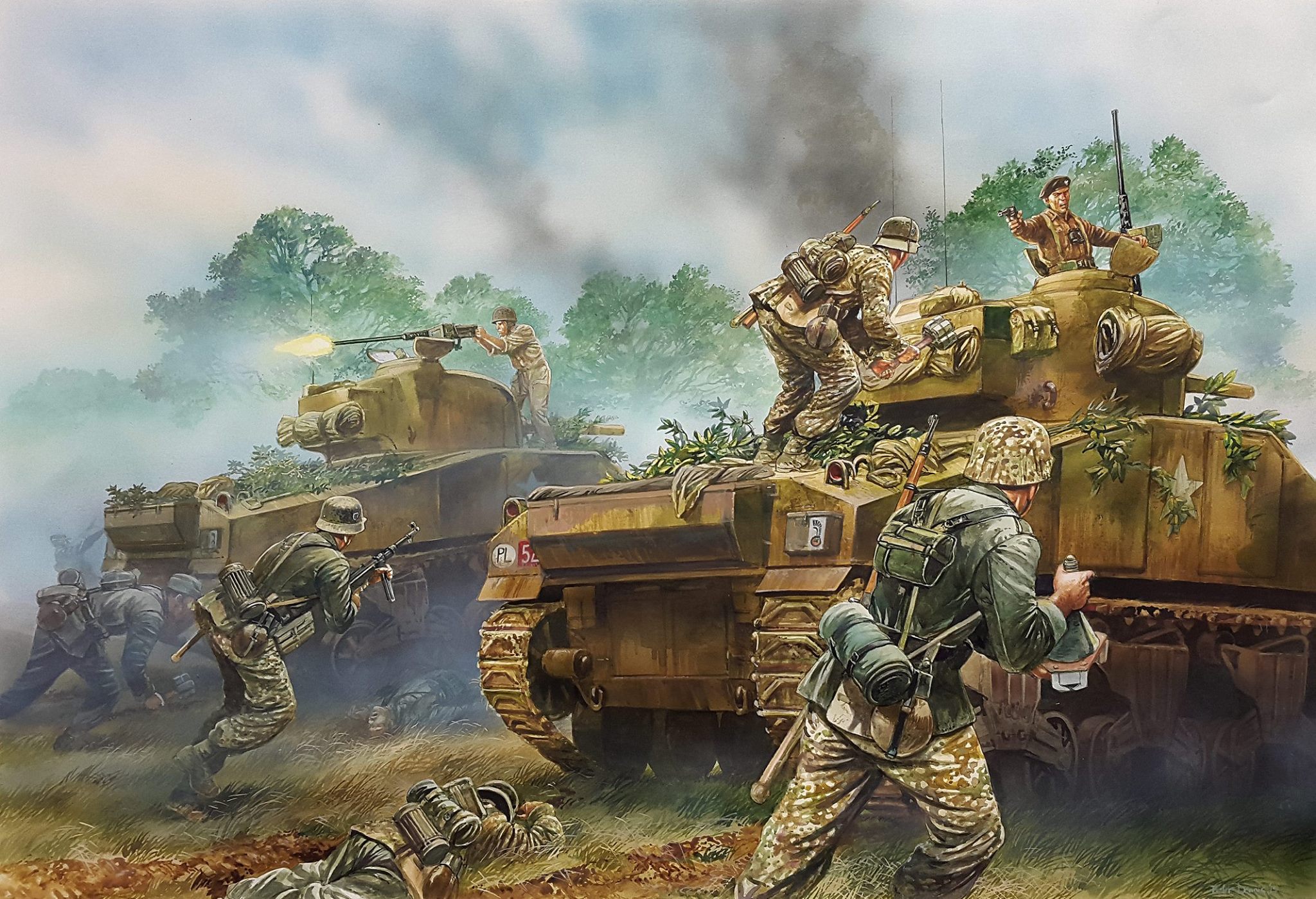 рисунок "Armoured Hussars" (Polish 1st Armoured Division)