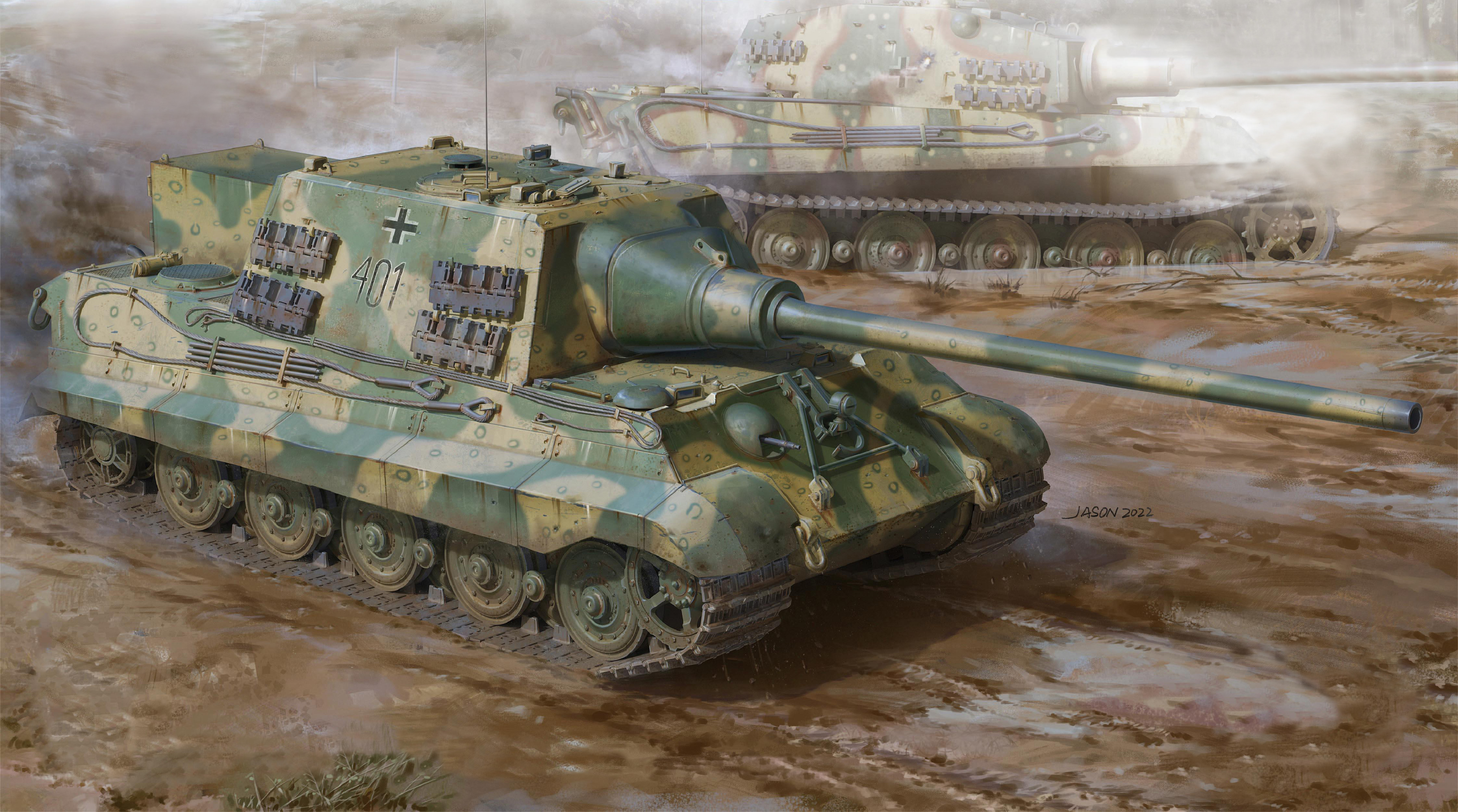 рисунок Jagdtiger 128MM PaK L66