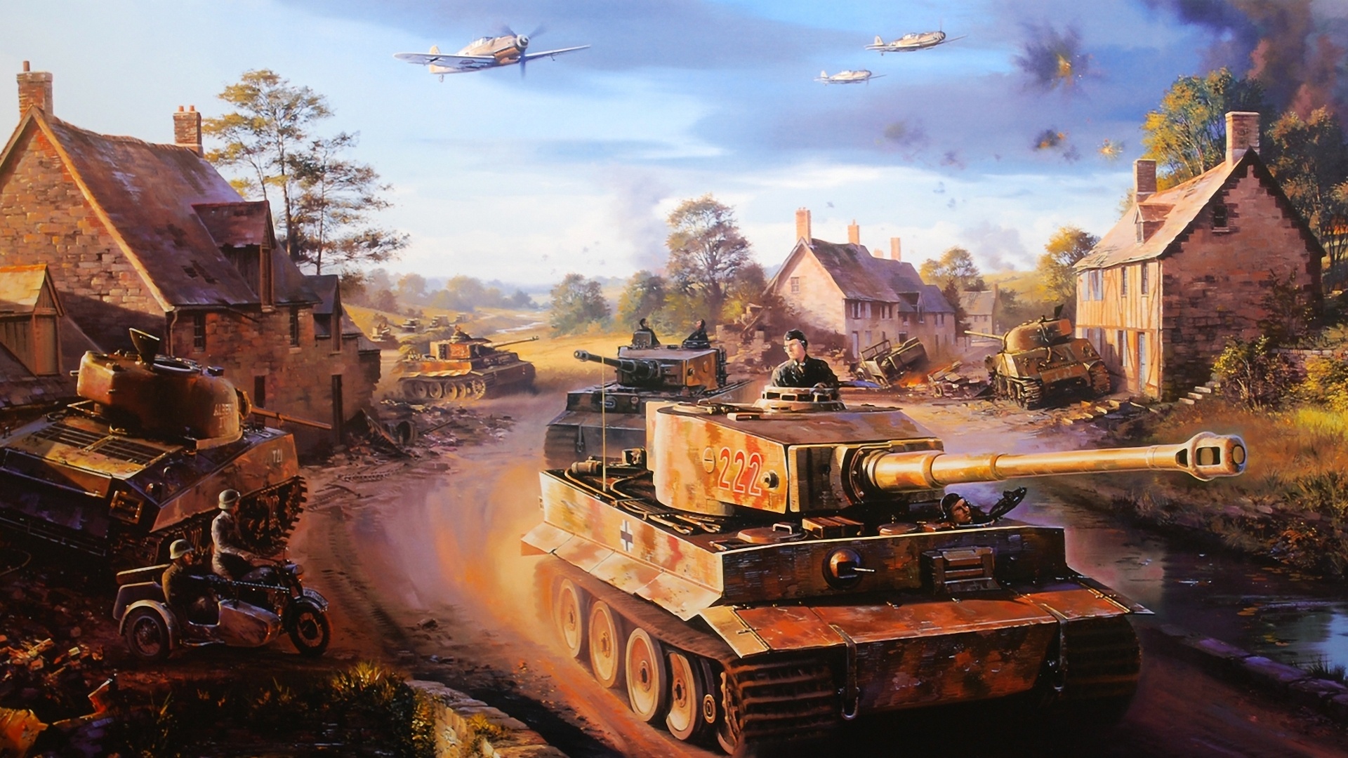 рисунок Tiger In Normandy
