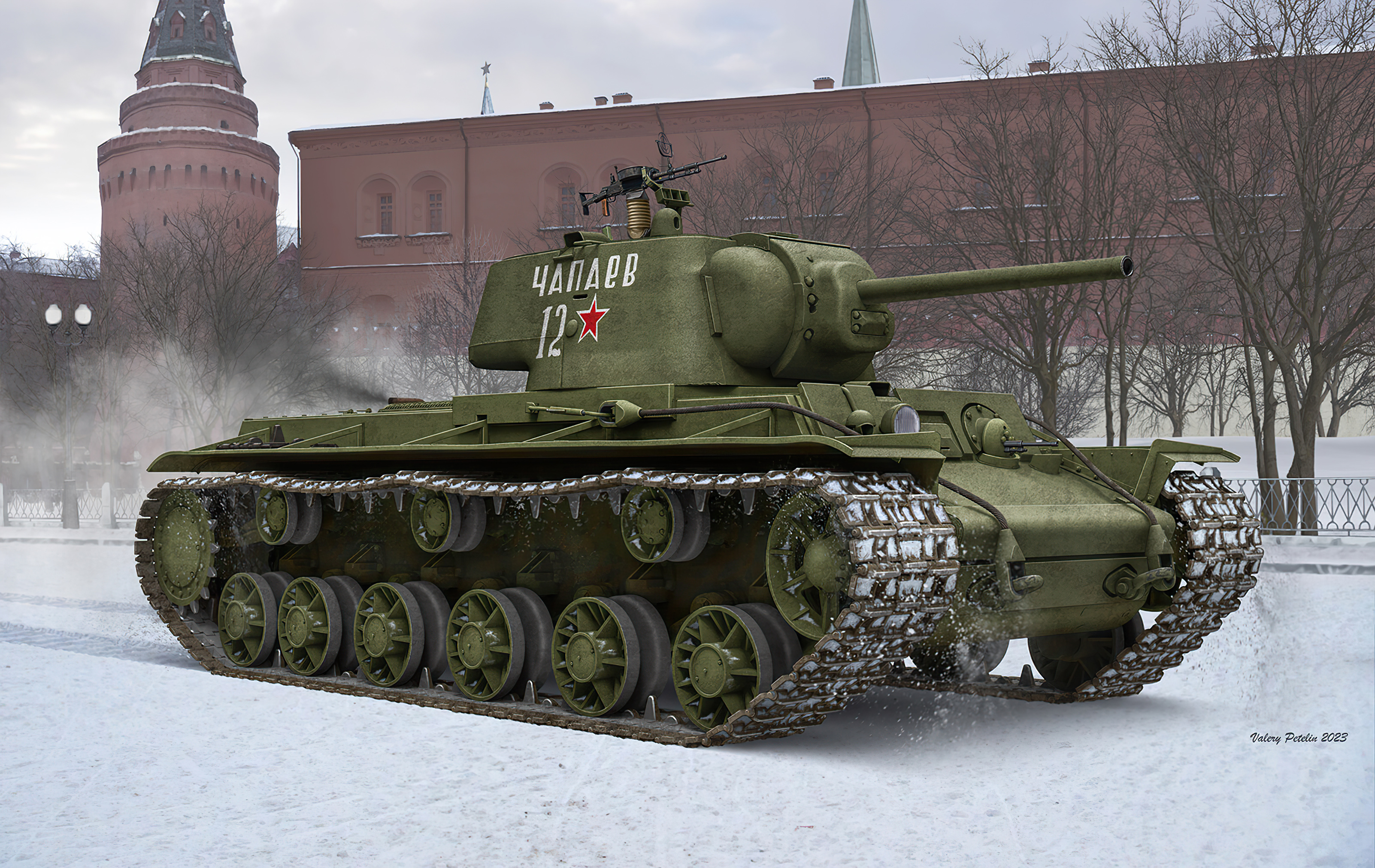 рисунок KV-1 Reinforced Cast Turret mod.1942