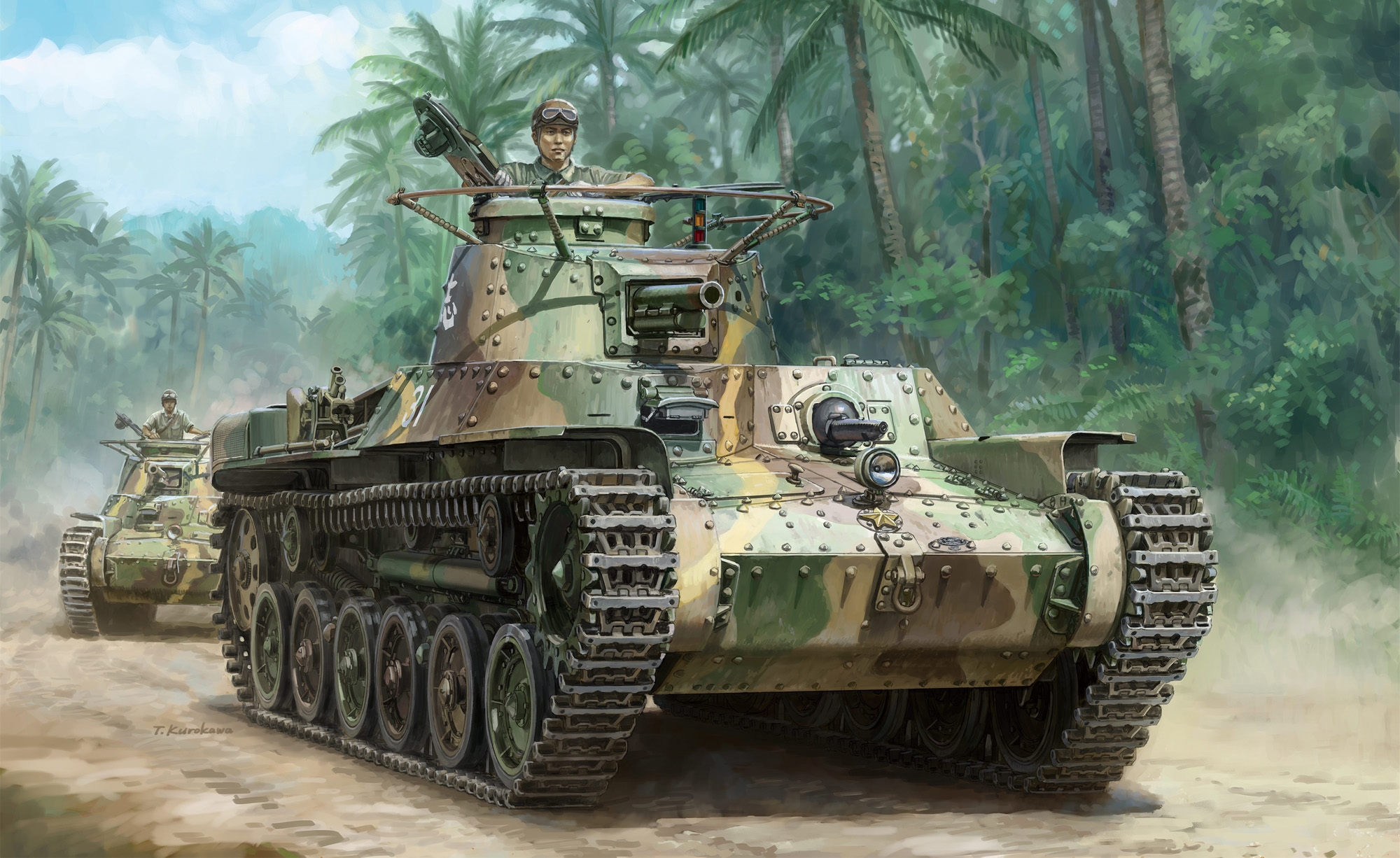 рисунок IJA Type 97 Medium Tank "Chi-Ha" Early Production
