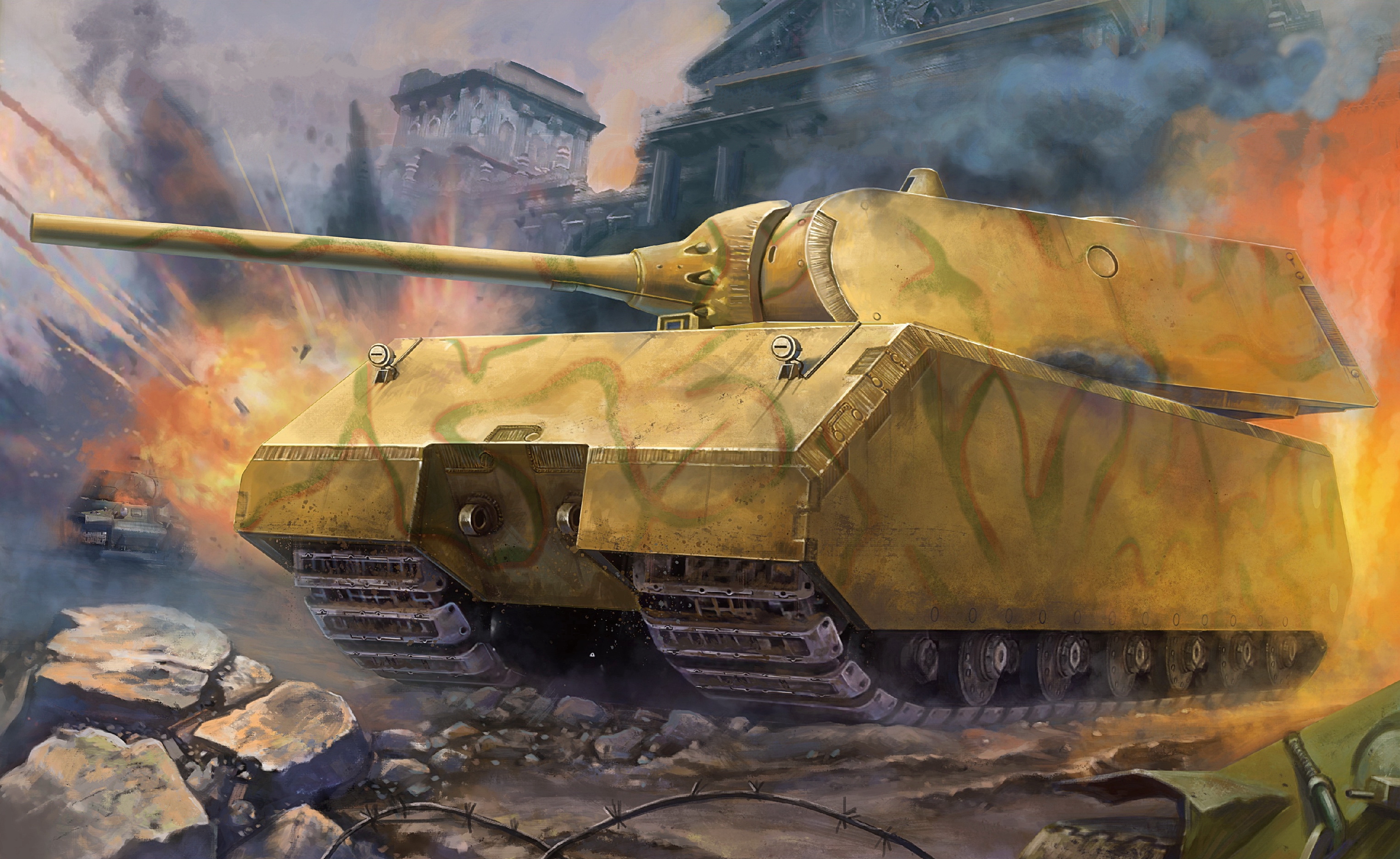 рисунок Pz.Kpfw.VIII Maus V2 German Super Heavy Tank