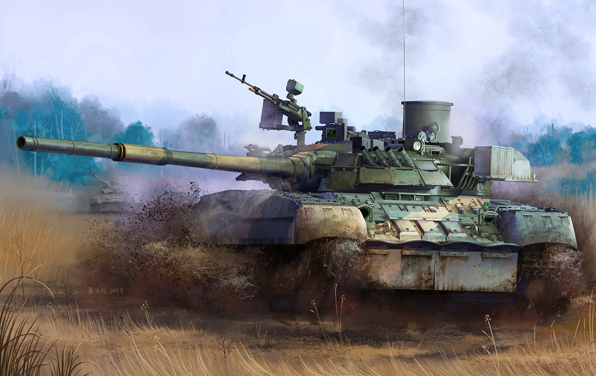 рисунок T-80U Russian Main Battle Tank