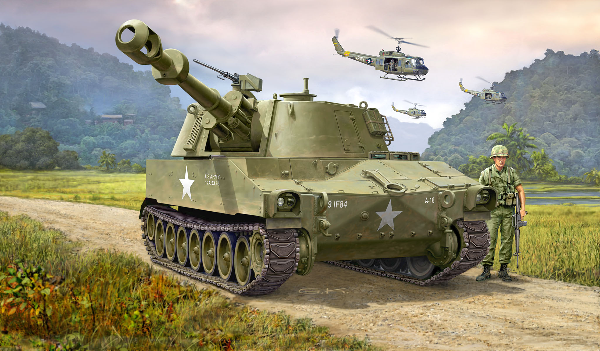 рисунок M109 во Вьетнаме
