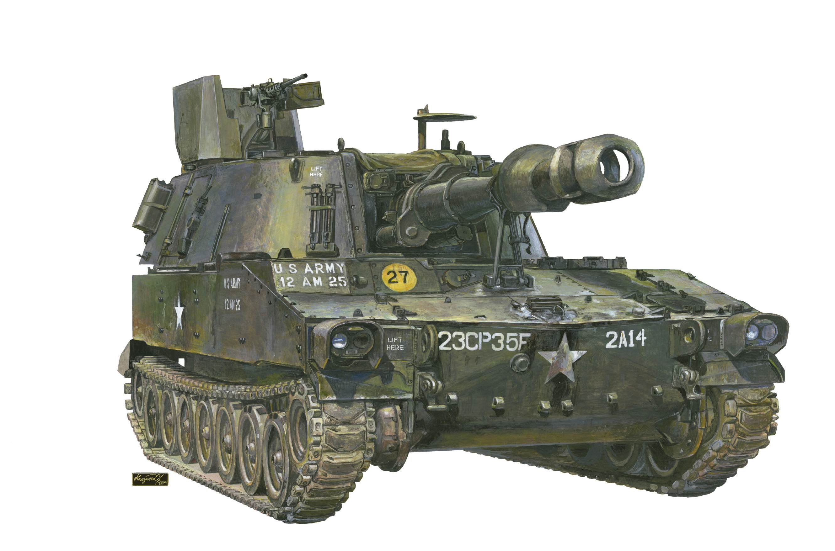 рисунок M109 155mm L23 Howitzer