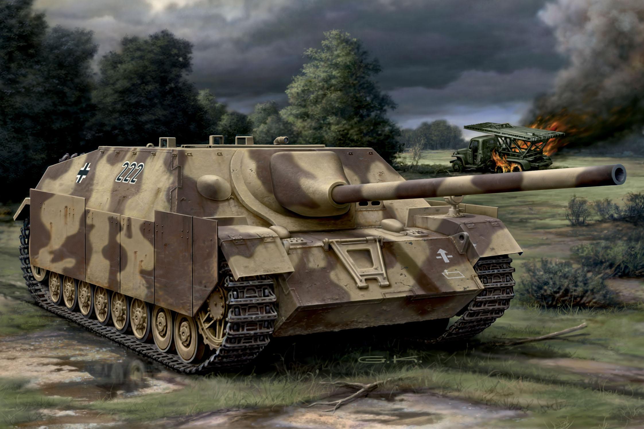 рисунок Jagdpanzer IV L/70 German Tank Destroyer