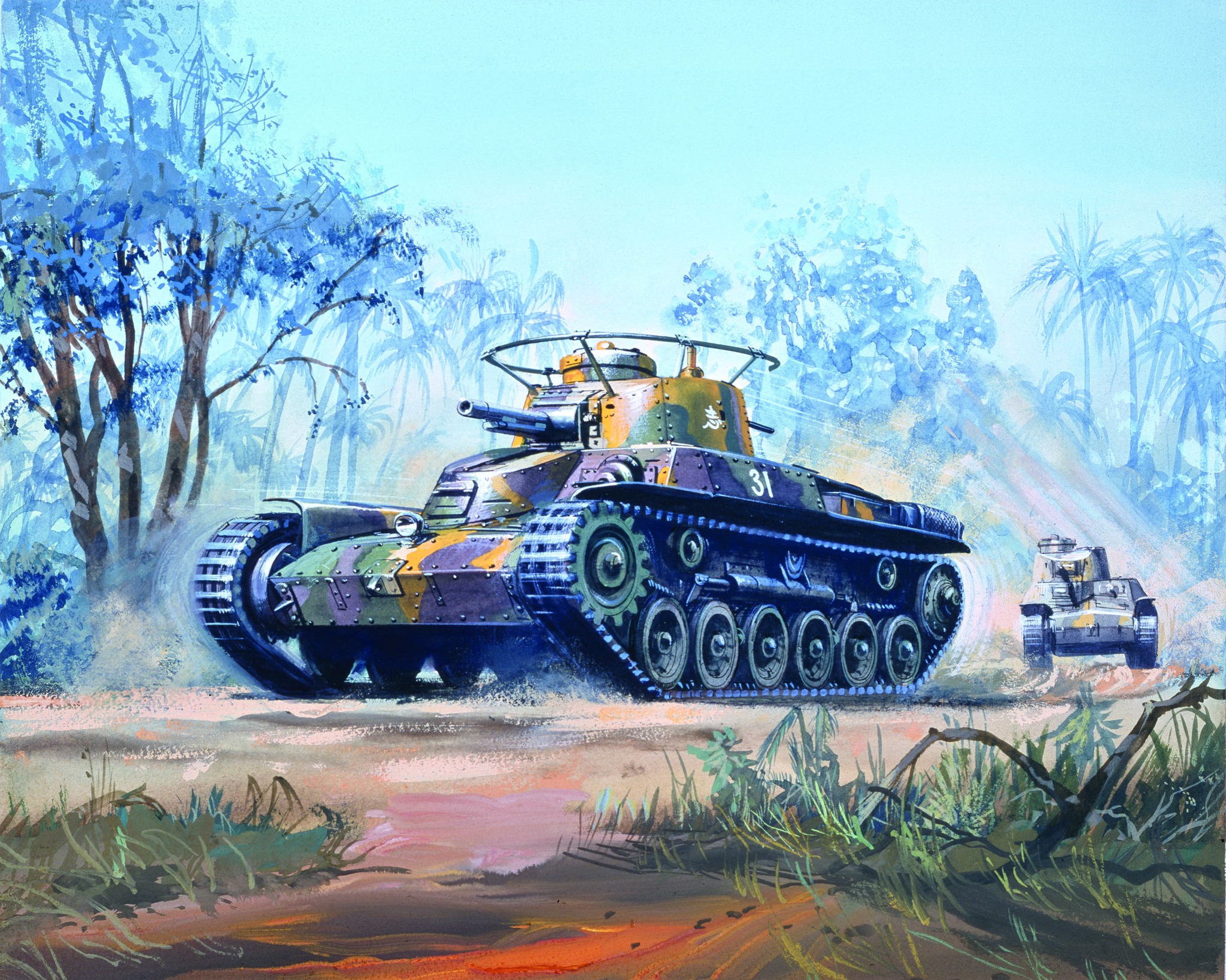 рисунок Japanese Type 97 Medium Tank Chi-Ha