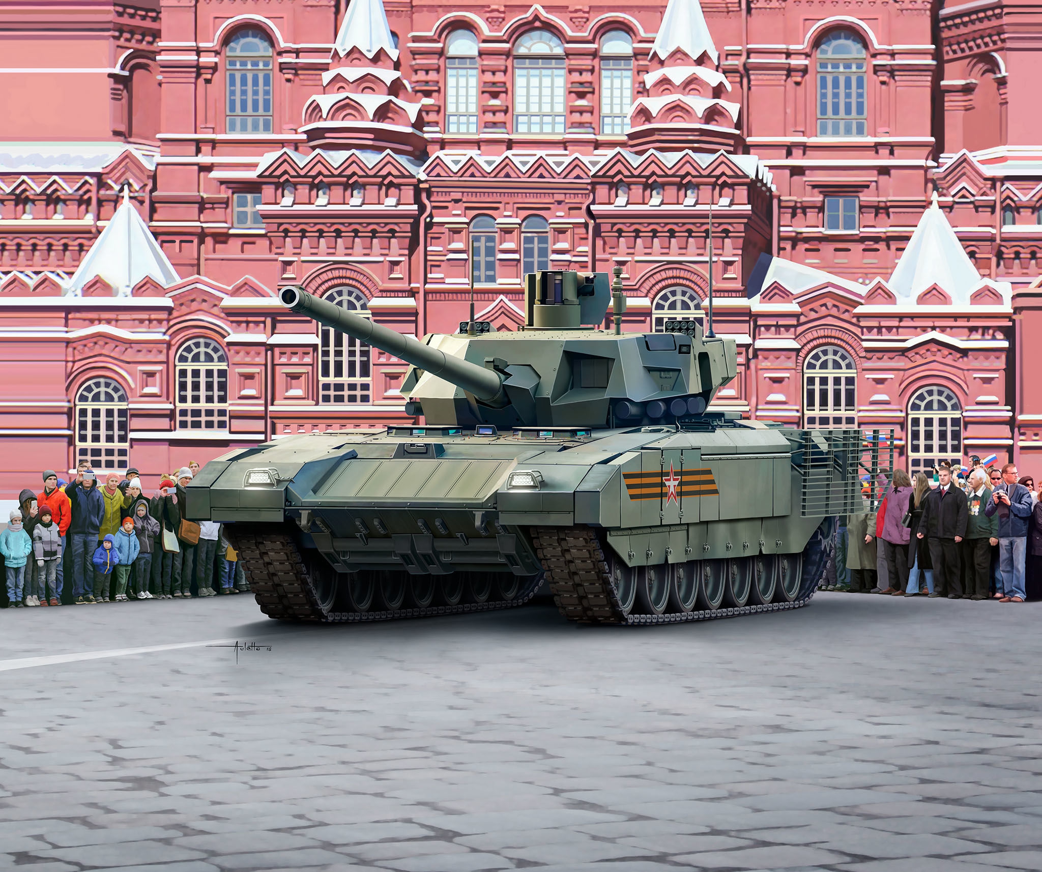 рисунок Russian Main Battle Tank T-14 Armata