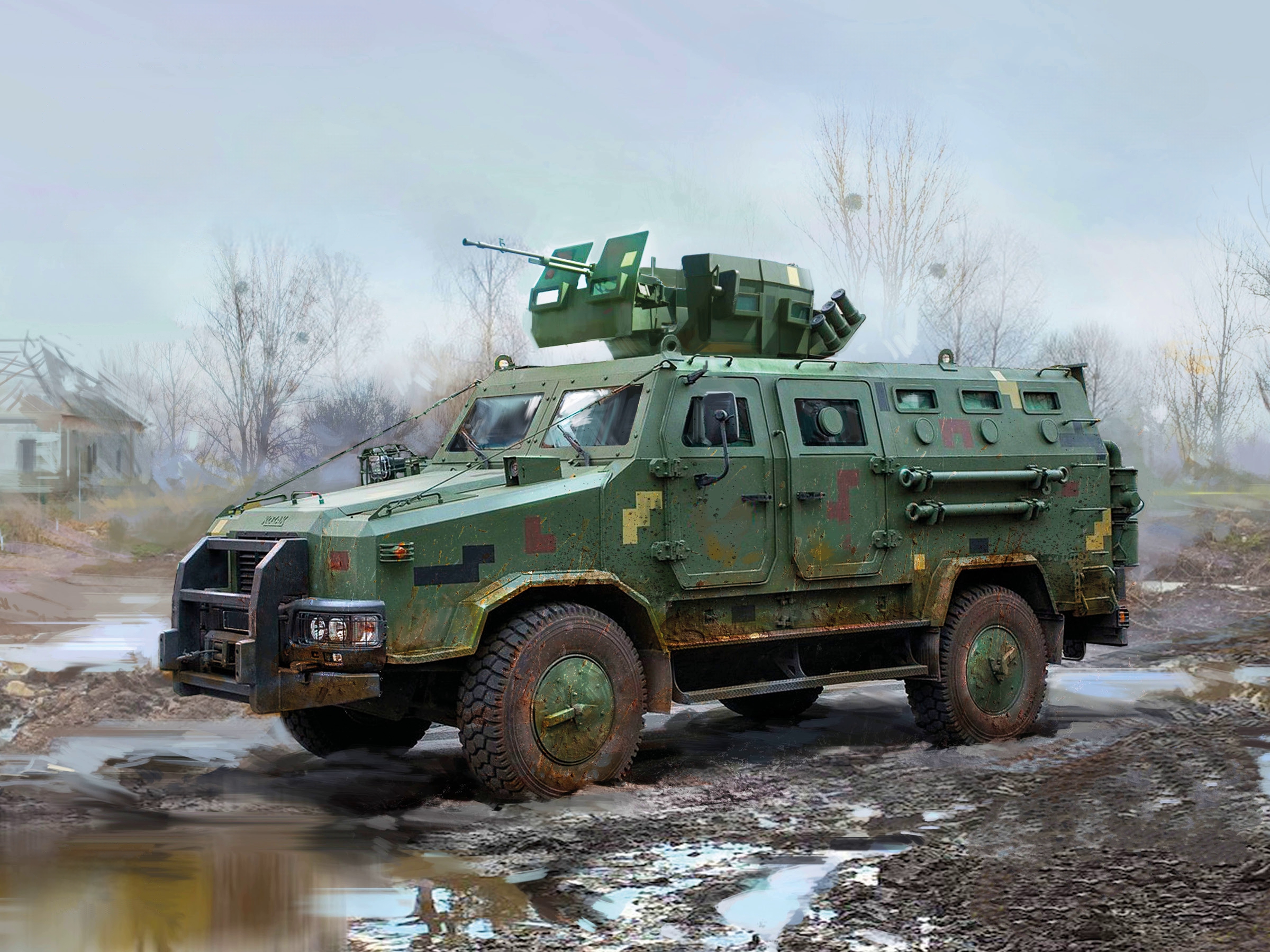 рисунок Kozak-2 Ukrainian MRAP-class Armored Vehicle