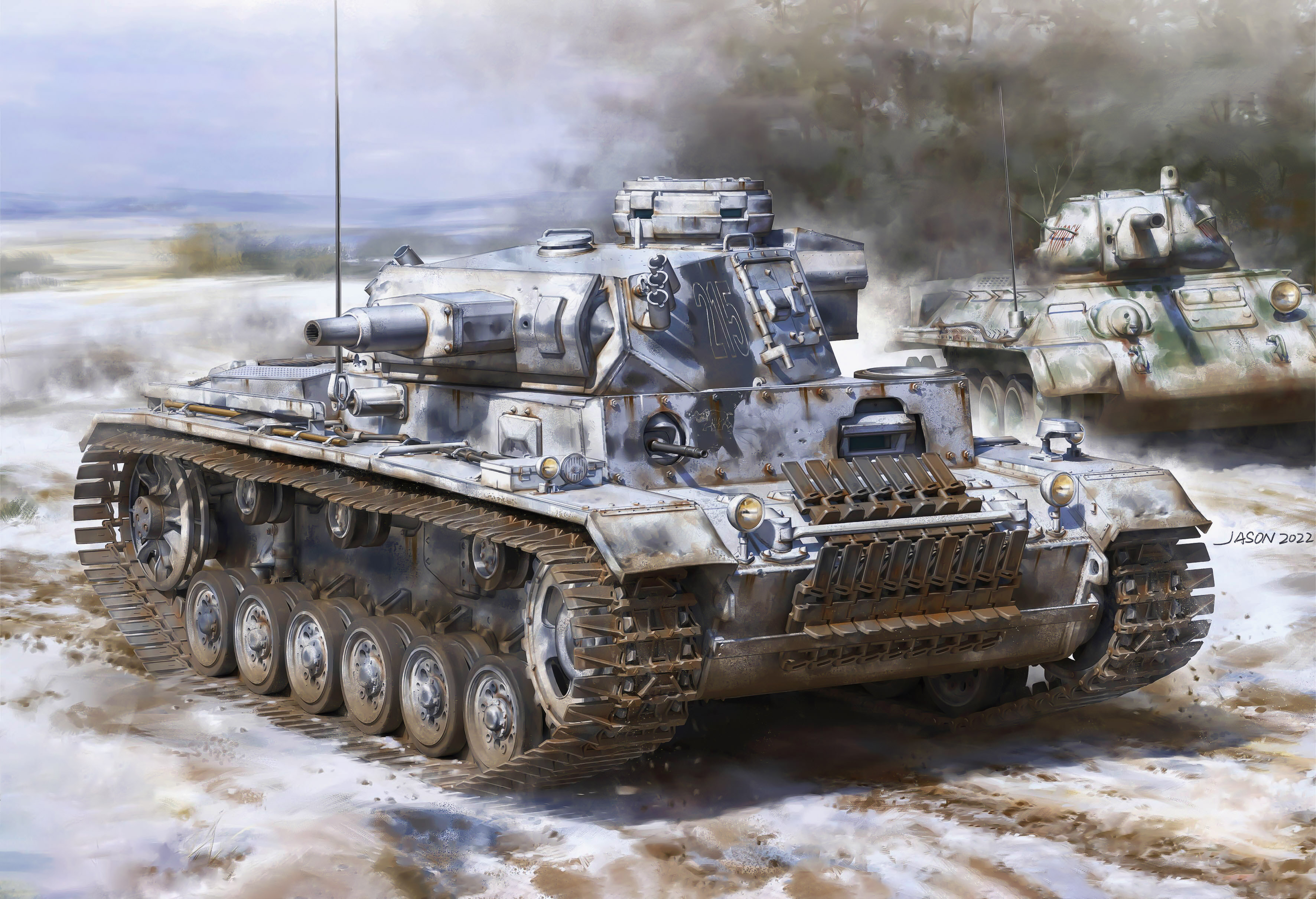 рисунок Pz.Kpfw.III Ausf.N w/Winterketten
