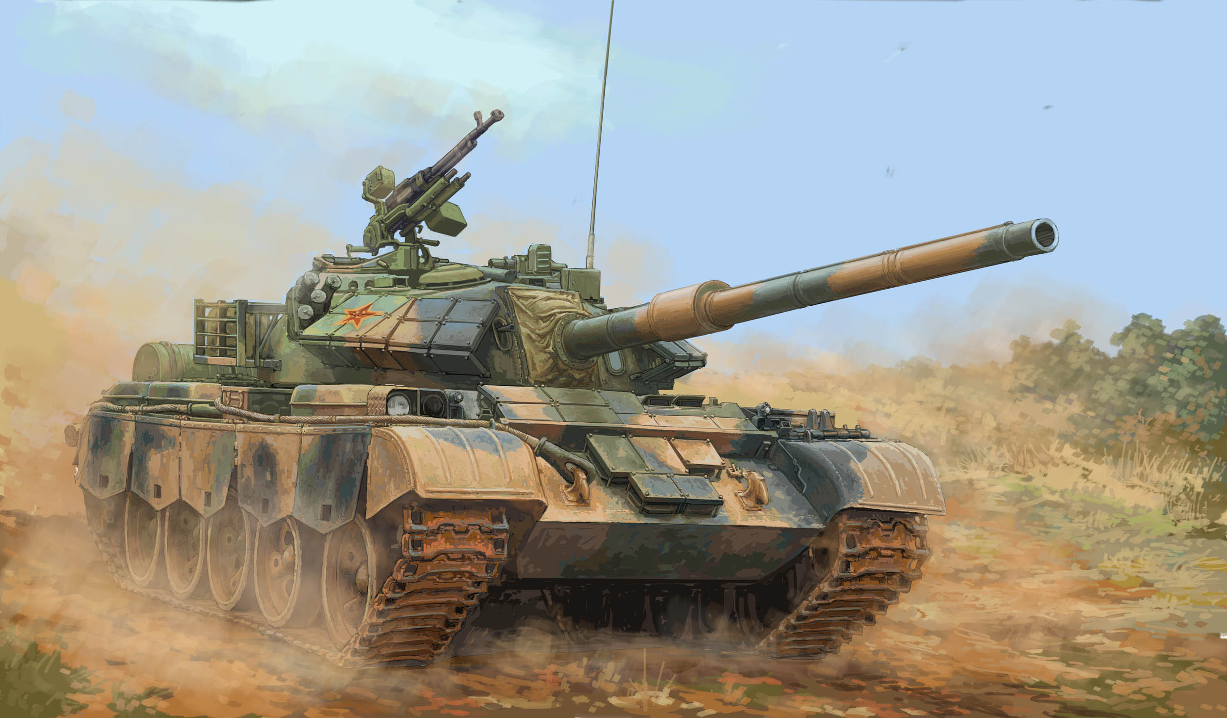 рисунок PLA Type 59-D Medium Tank