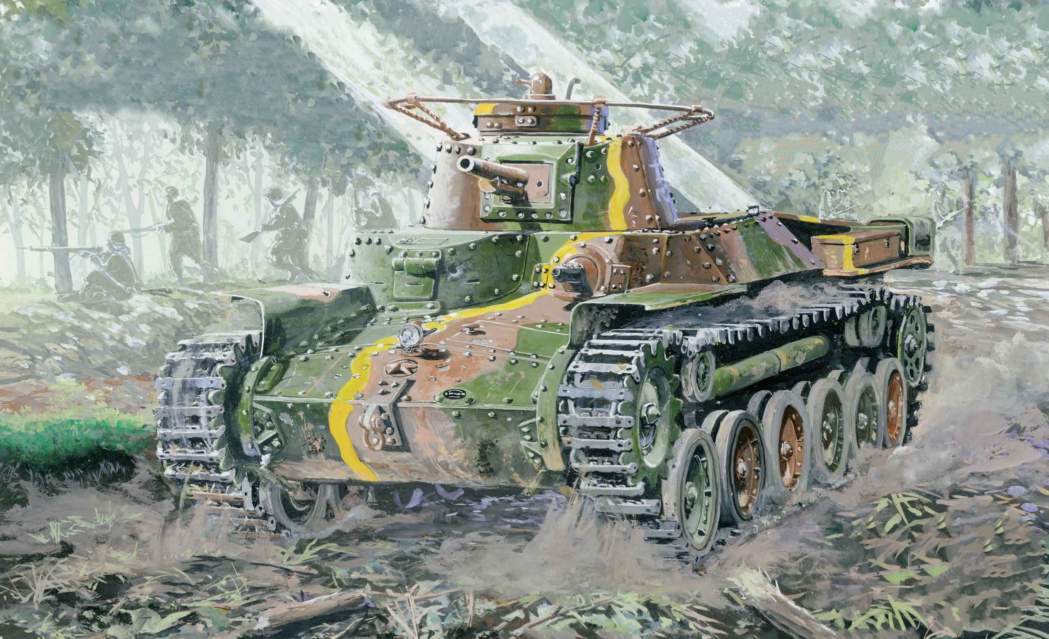 рисунок IJA Medium Tank Type 97 Chi-Ha
