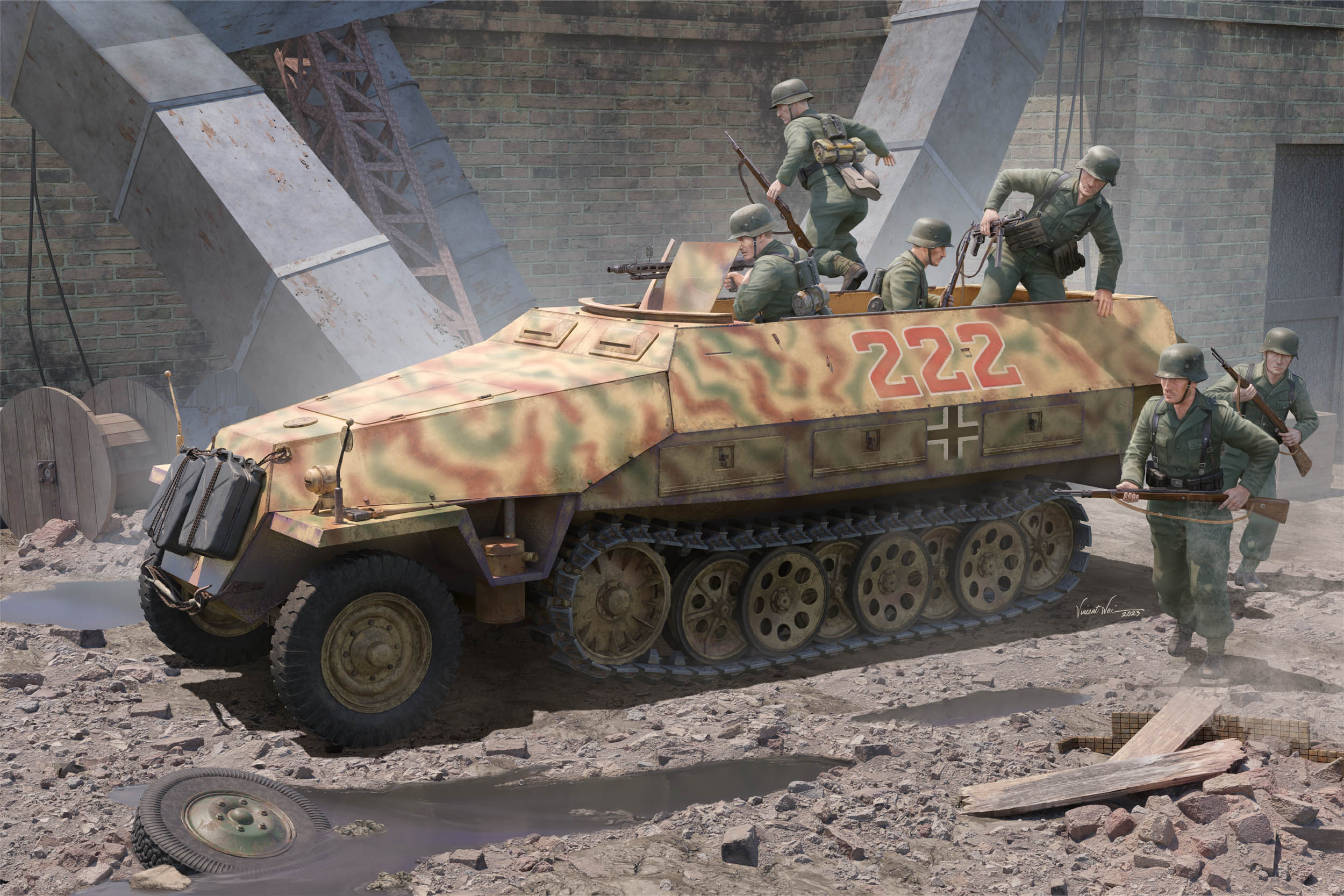 рисунок Sd.Kfz.251 Ausf.D