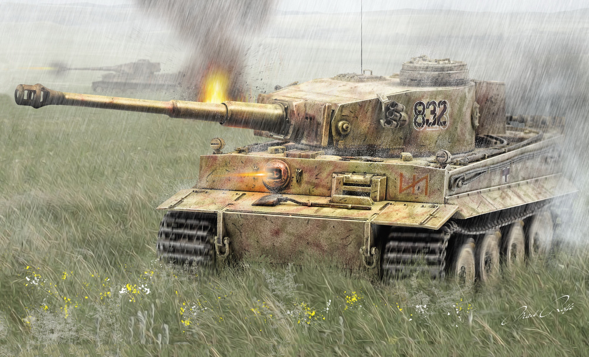 рисунок Panzerkampfwagen VI Tiger I Early Version