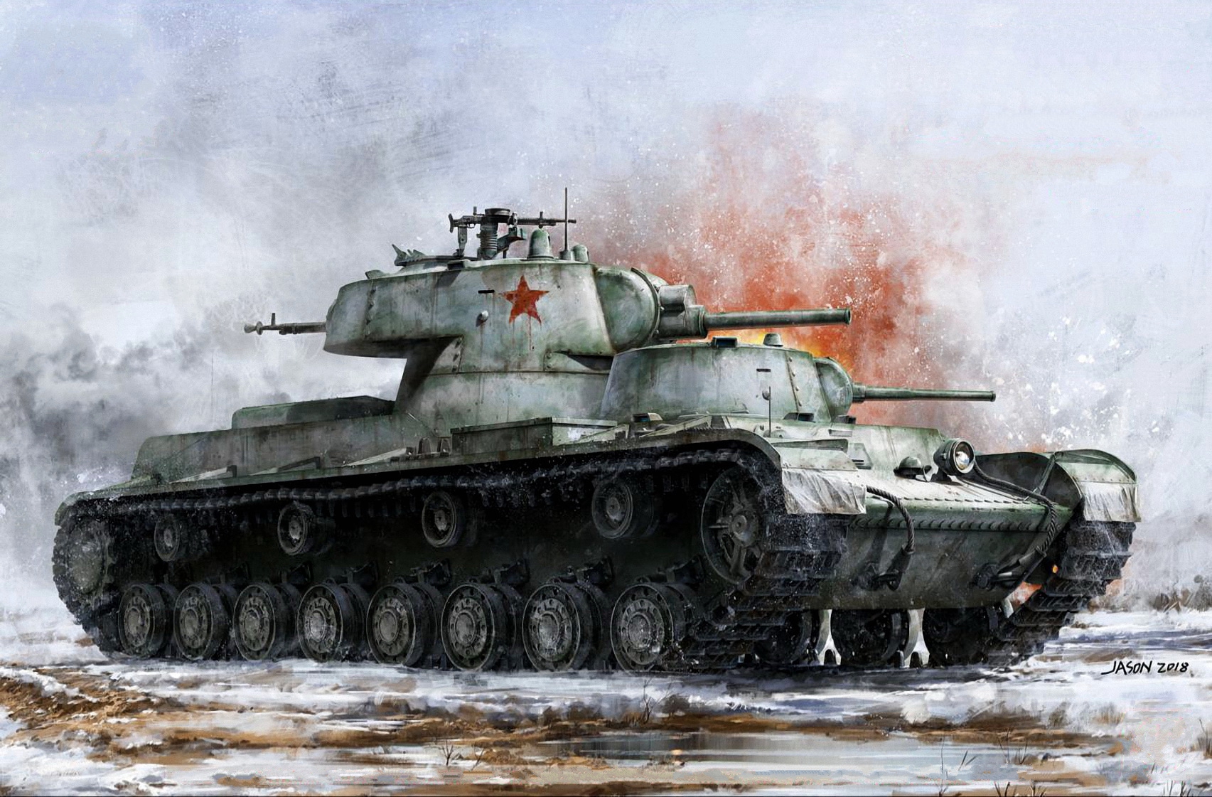 рисунок Soviet Heavy Tank SMK