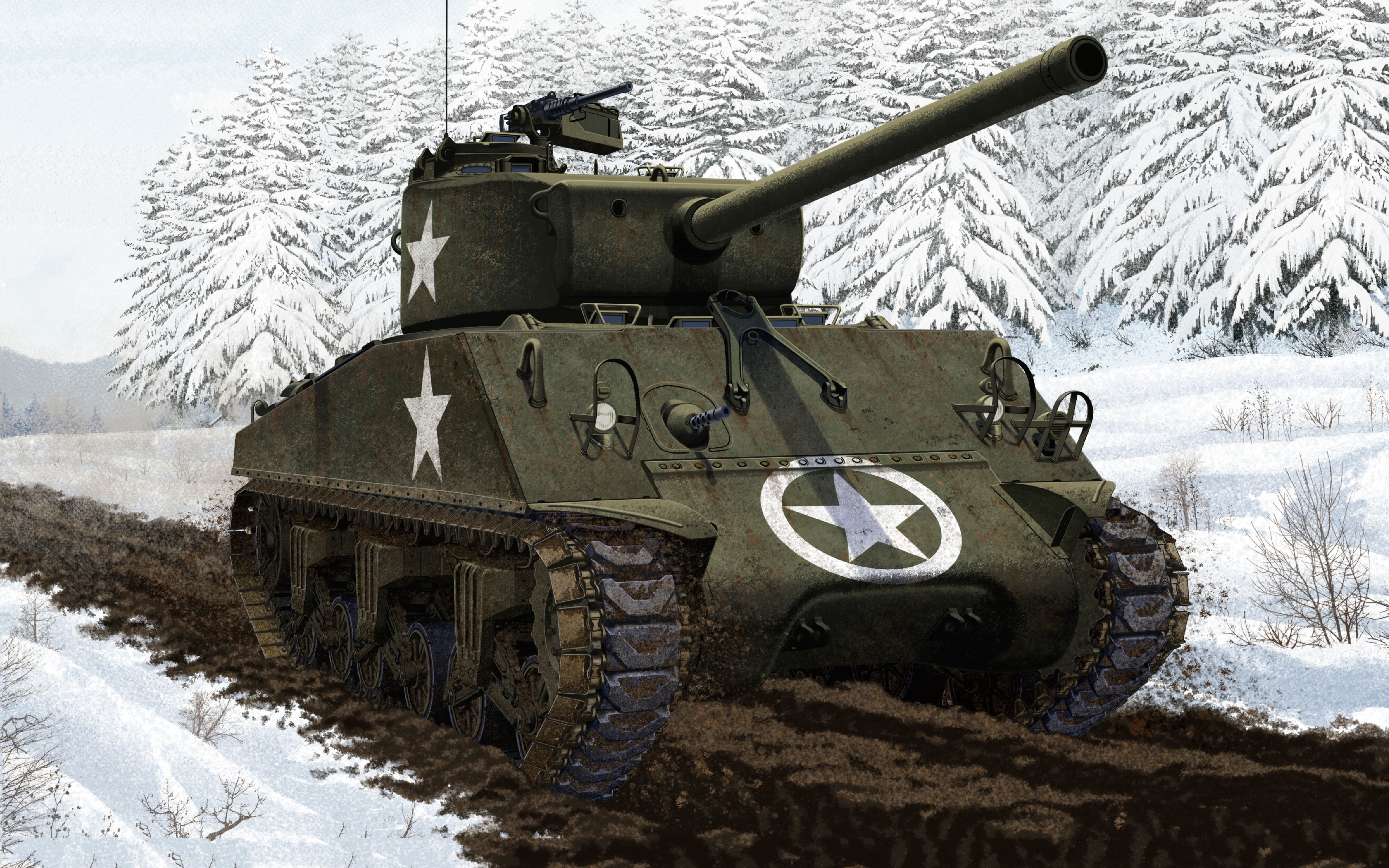 рисунок M4A3(76)W Battle Of Bulge