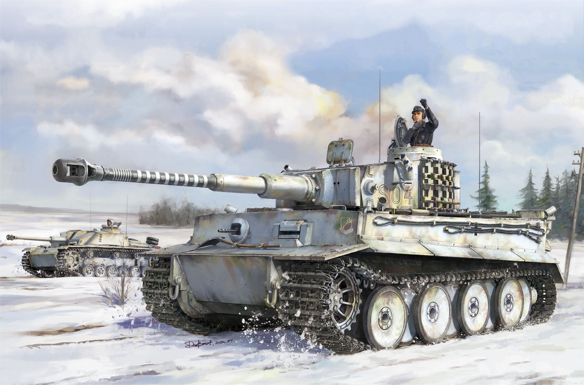 рисунок Tiger I Early Prod. (Wittmann's Command Tiger)
