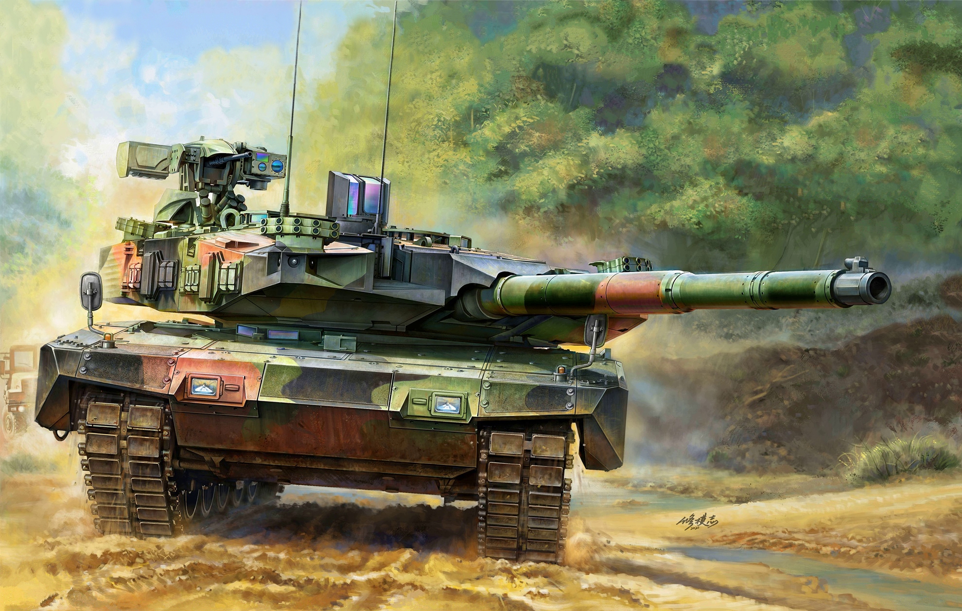 рисунок German MBT Leopard II Revolution II 130mm