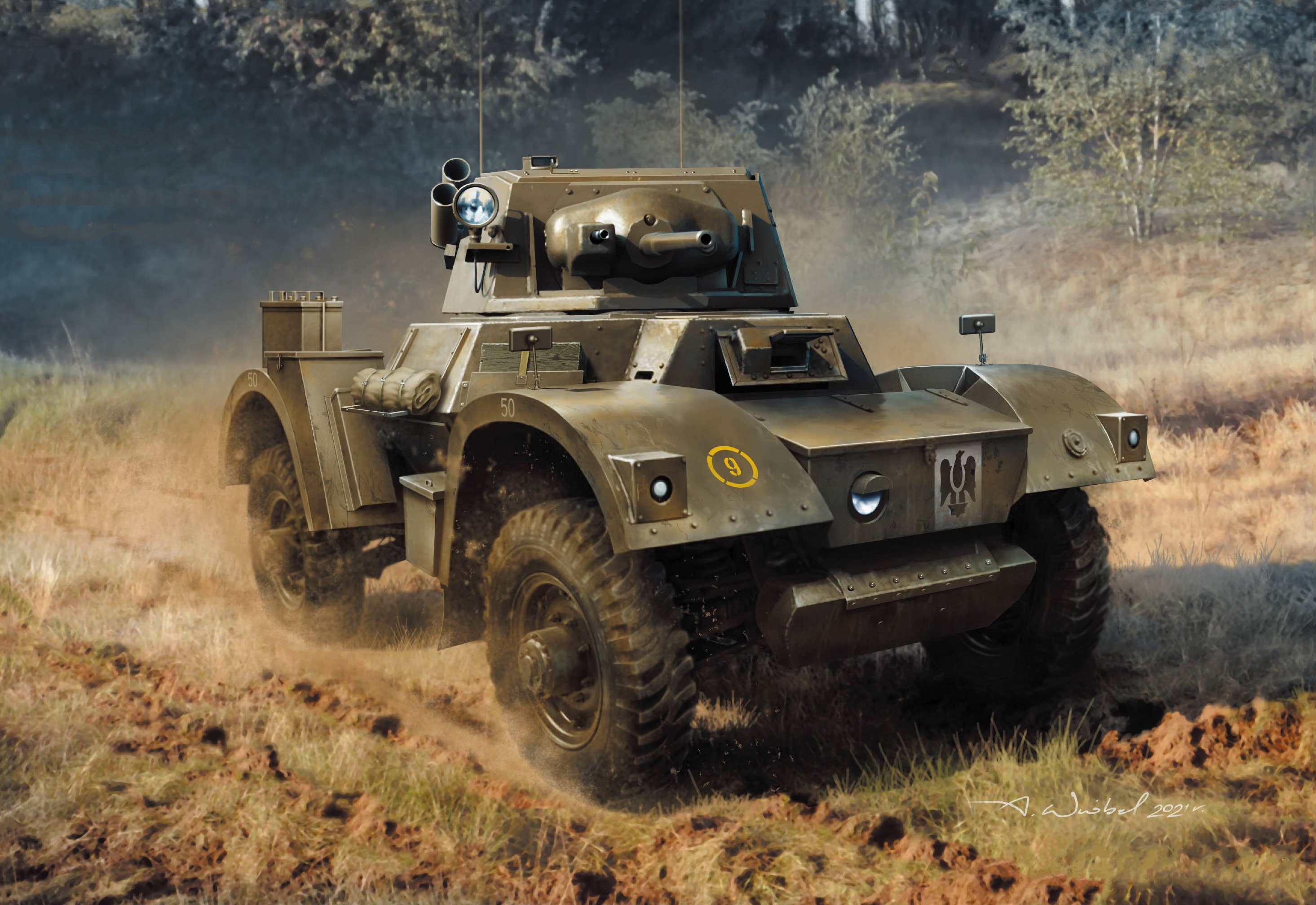 рисунок Daimler Armoured Car Mk.II (WWII Version)