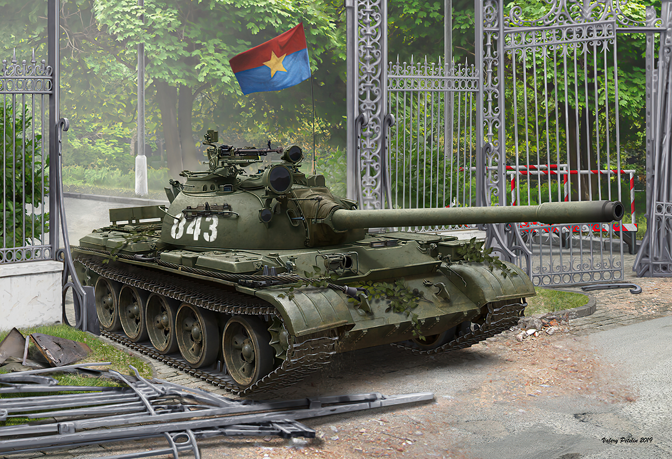 рисунок Т-54 в Сайгоне