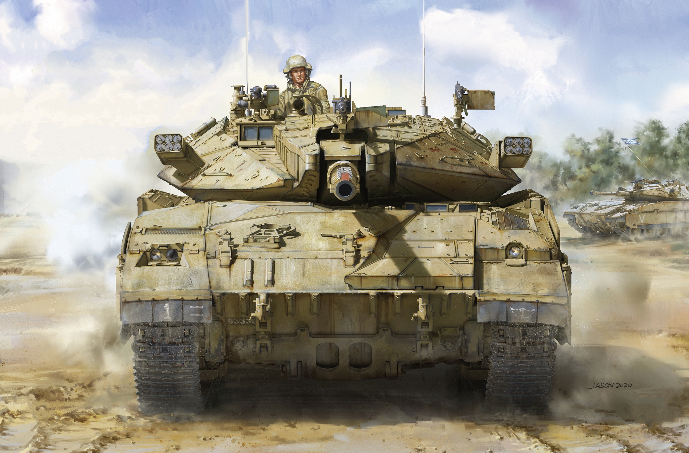 рисунок Merkava Mk.2D IDF Main Battle Tank