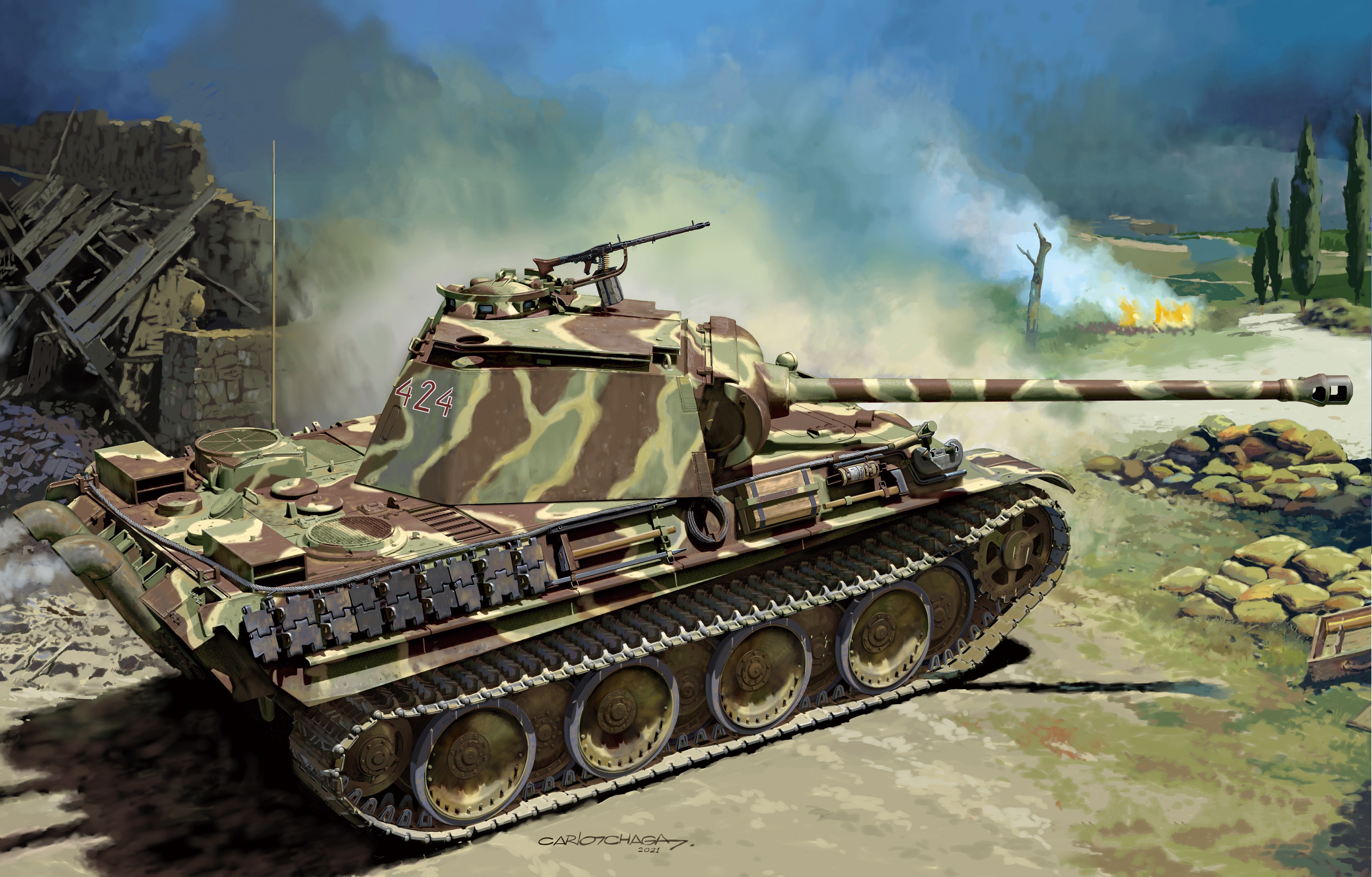 рисунок Sd.Kfz.171 Panther Ausf.G Early