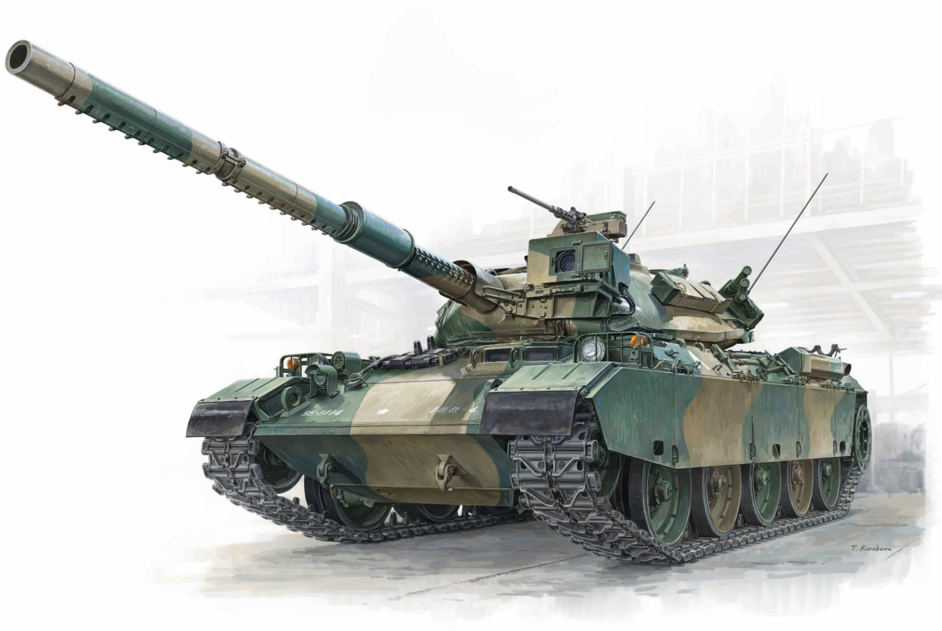 рисунок JGSDF Type 74 (G) Tank