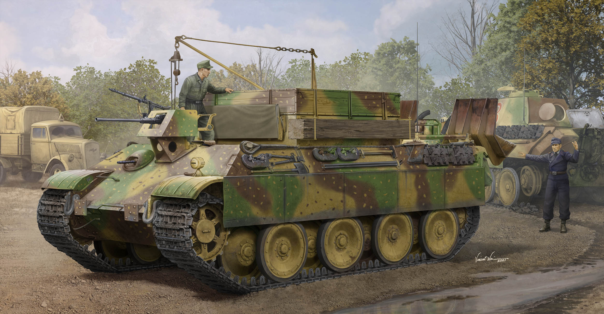 рисунок Sd.Kfz.179 Bergepanther Ausf.G Late Version