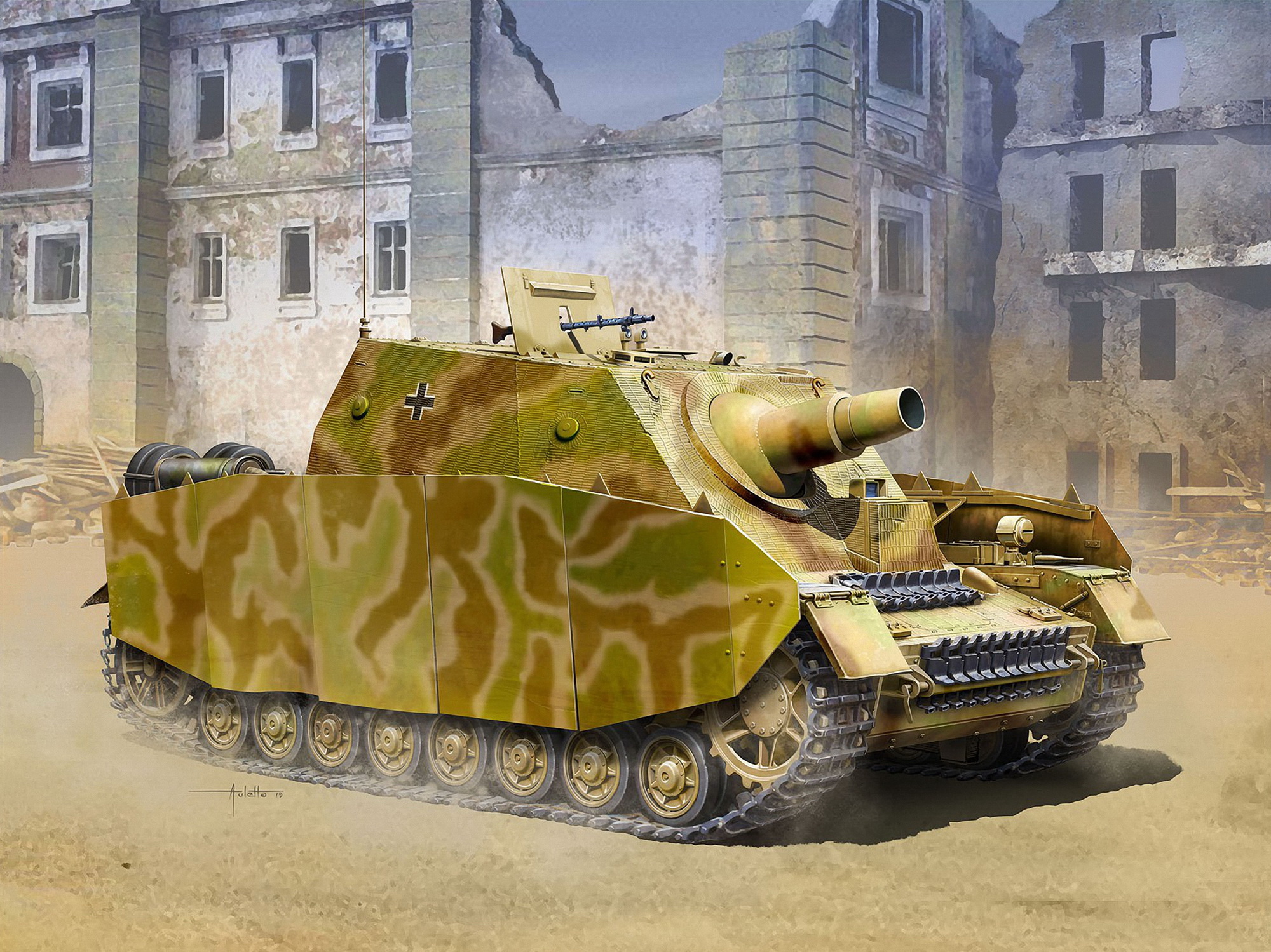 рисунок German Sturmpanzer IV Brummbar
