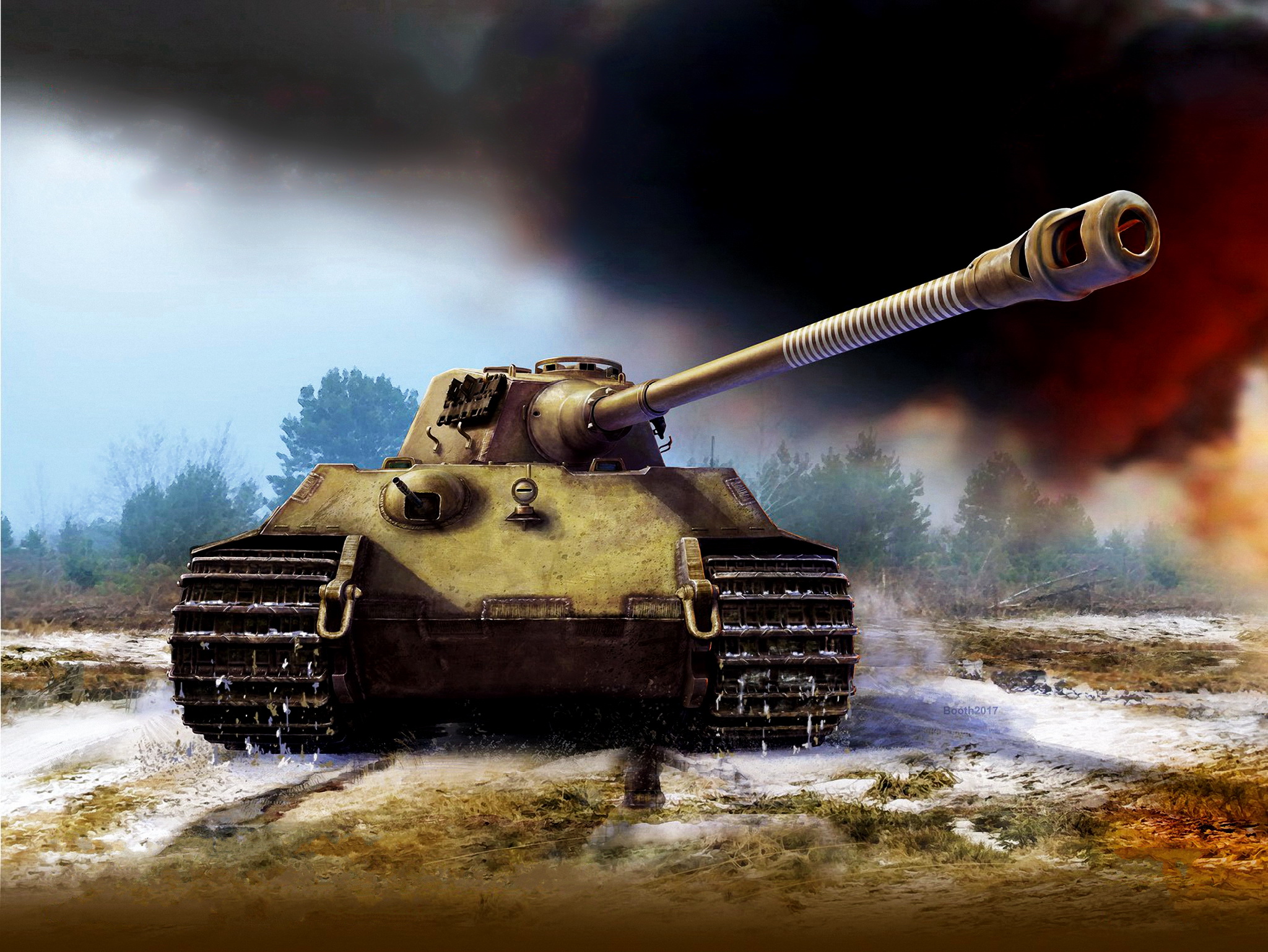 рисунок Pz.Kpfw.VI Ausf.B "King Tiger" (late production)