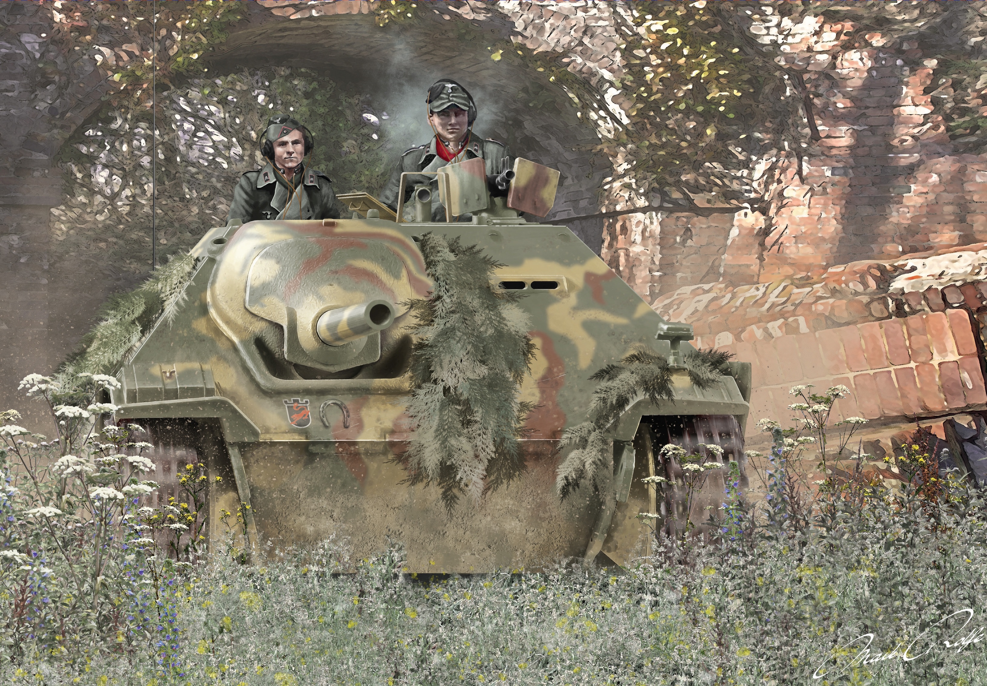 рисунок Jagdpanzer 38(t) Hetzer Early Version