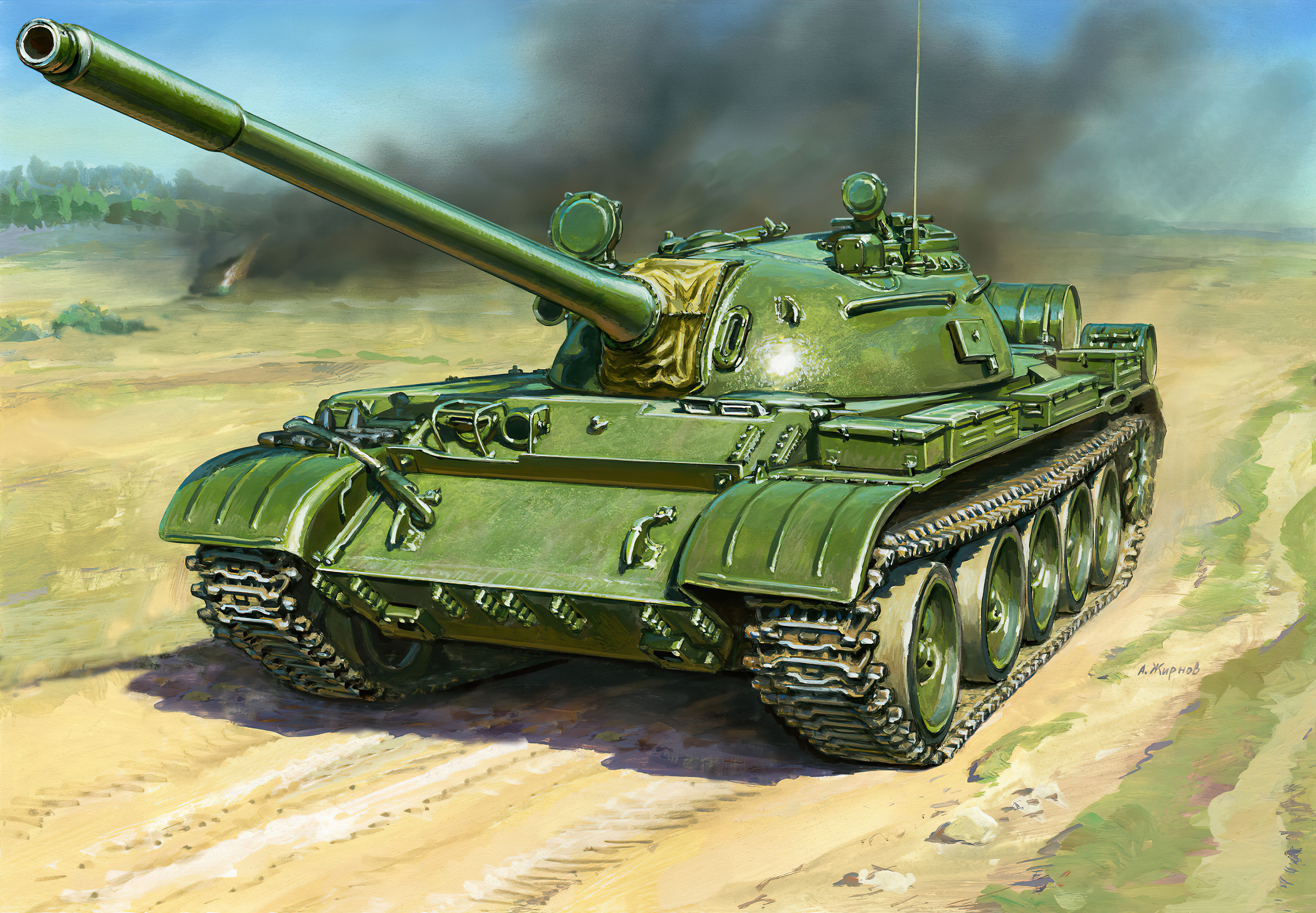 рисунок танк Т-54