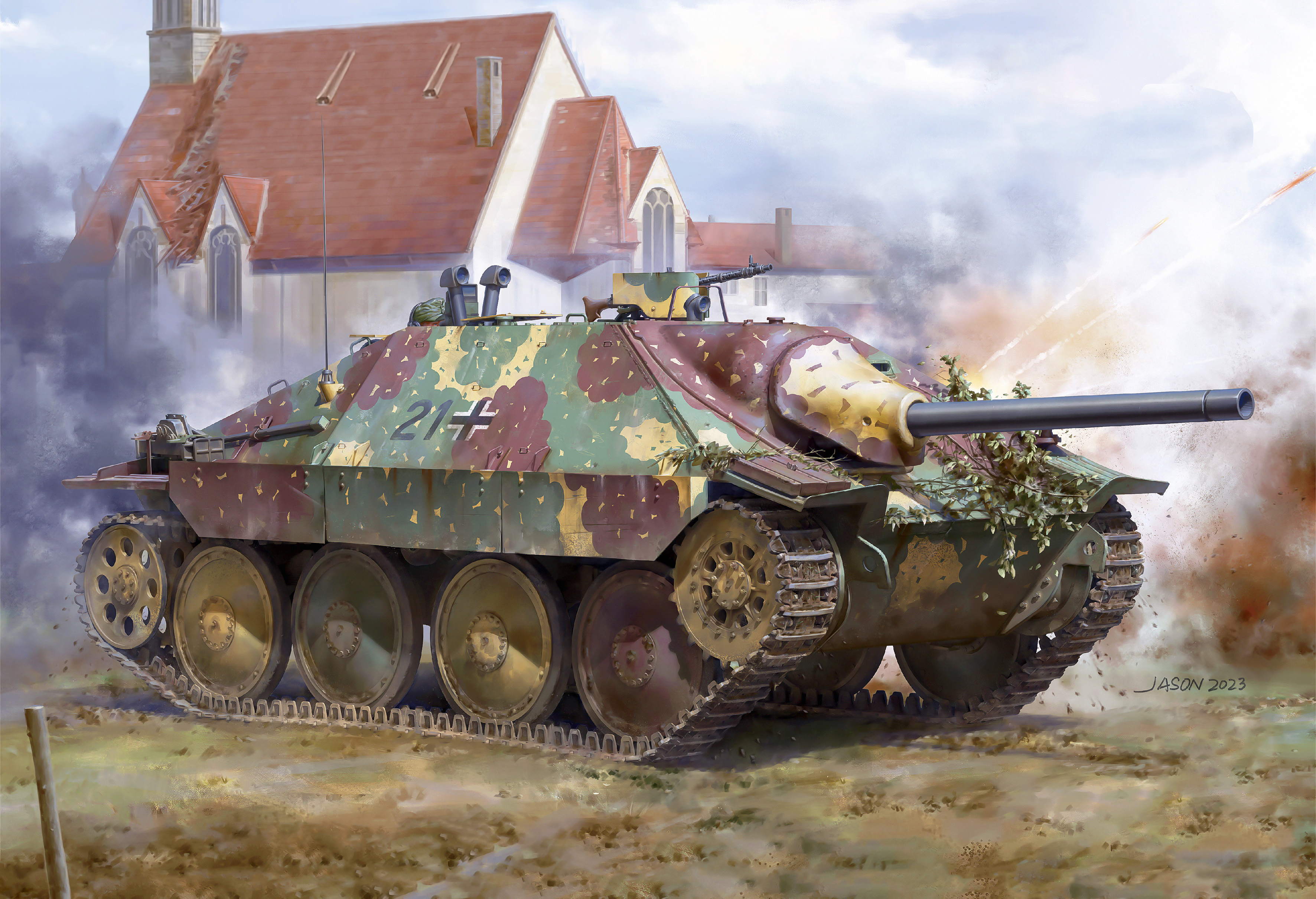 рисунок Jagdpanzer 38(t) Hetzer Mid Production
