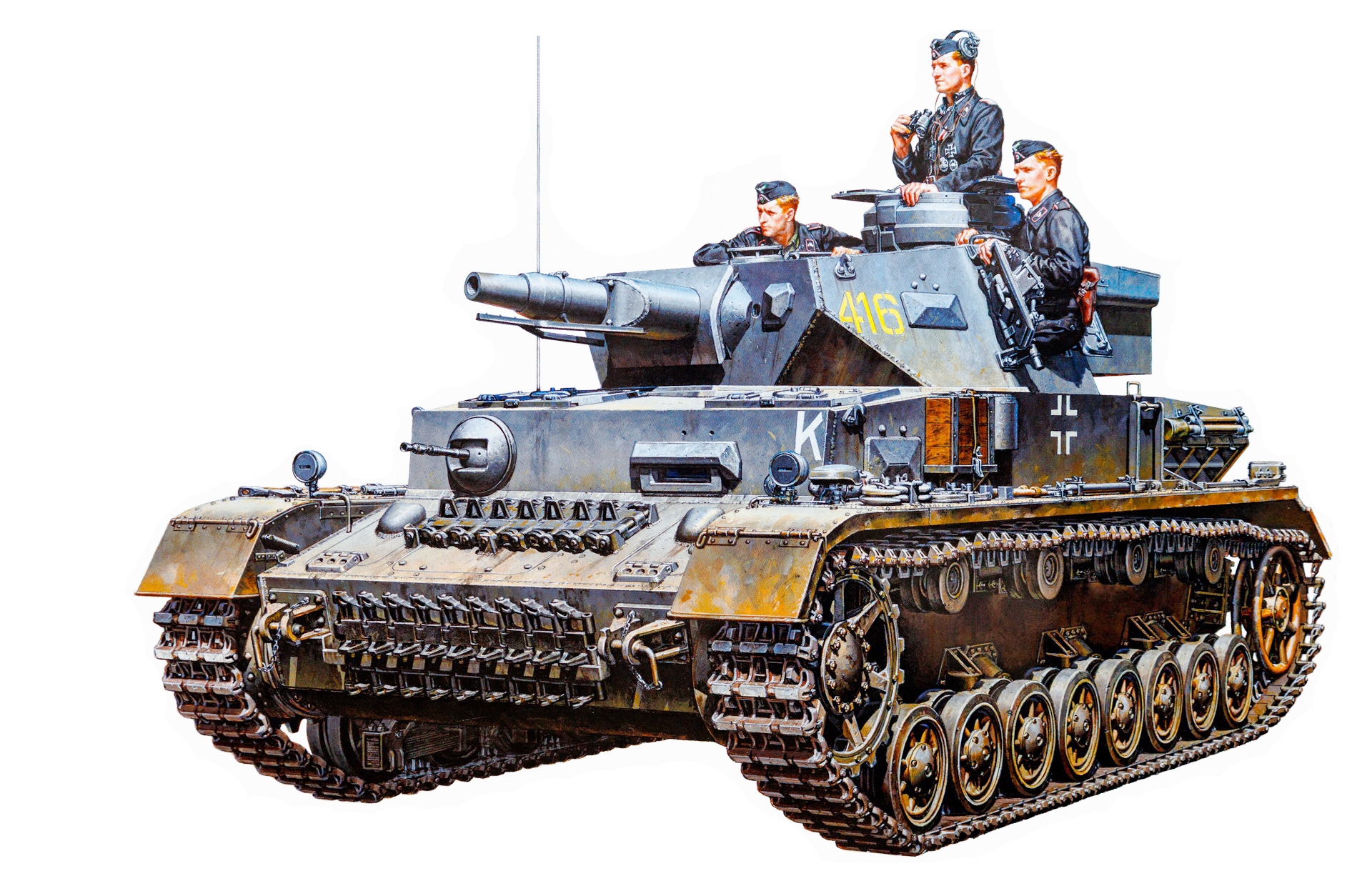 рисунок Panzerkampfwagen IV Ausf.F Sd.Kfz.161